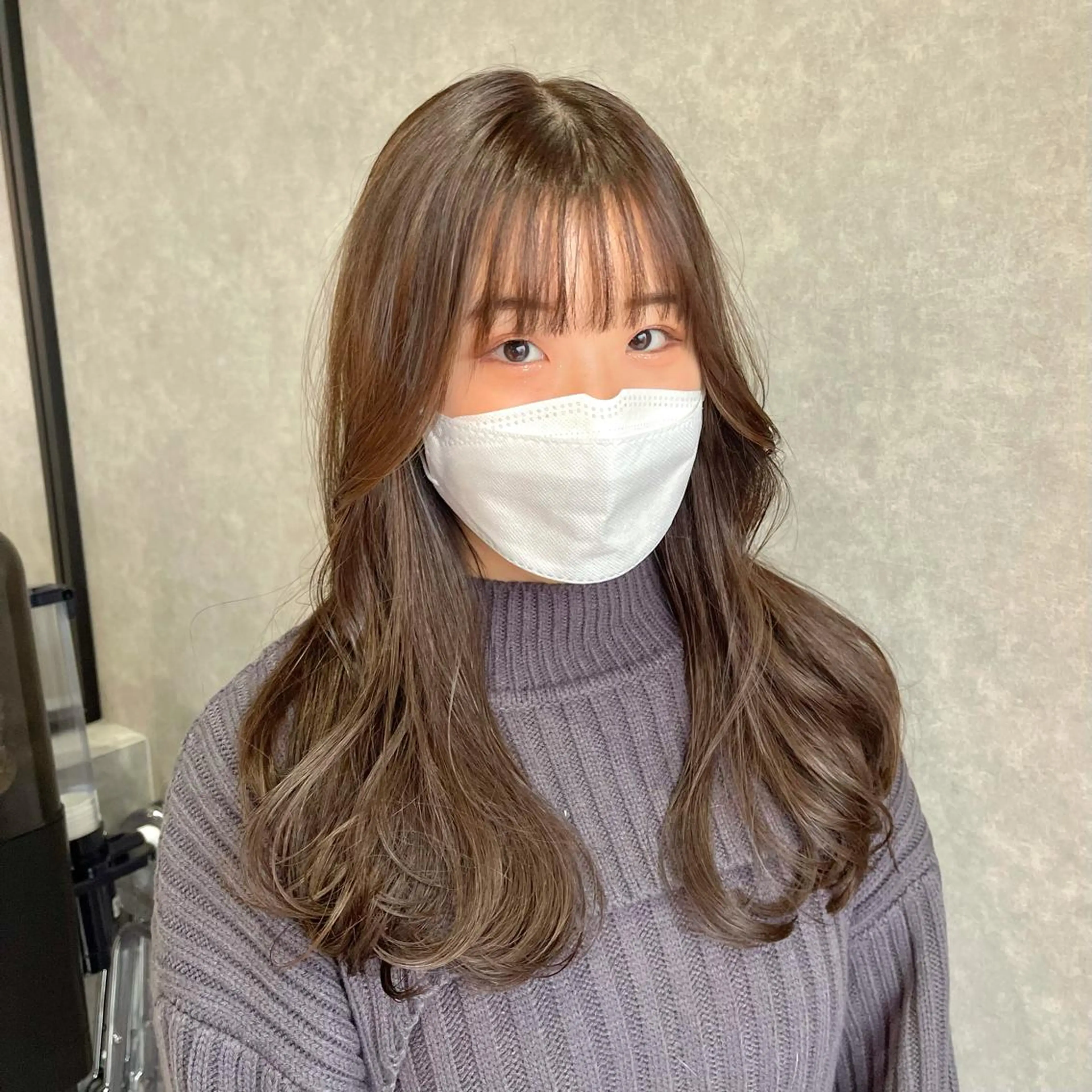 セミロング カラー カット ヘアカラー トリートメント 一ノ瀬 暁のヘアスタイル