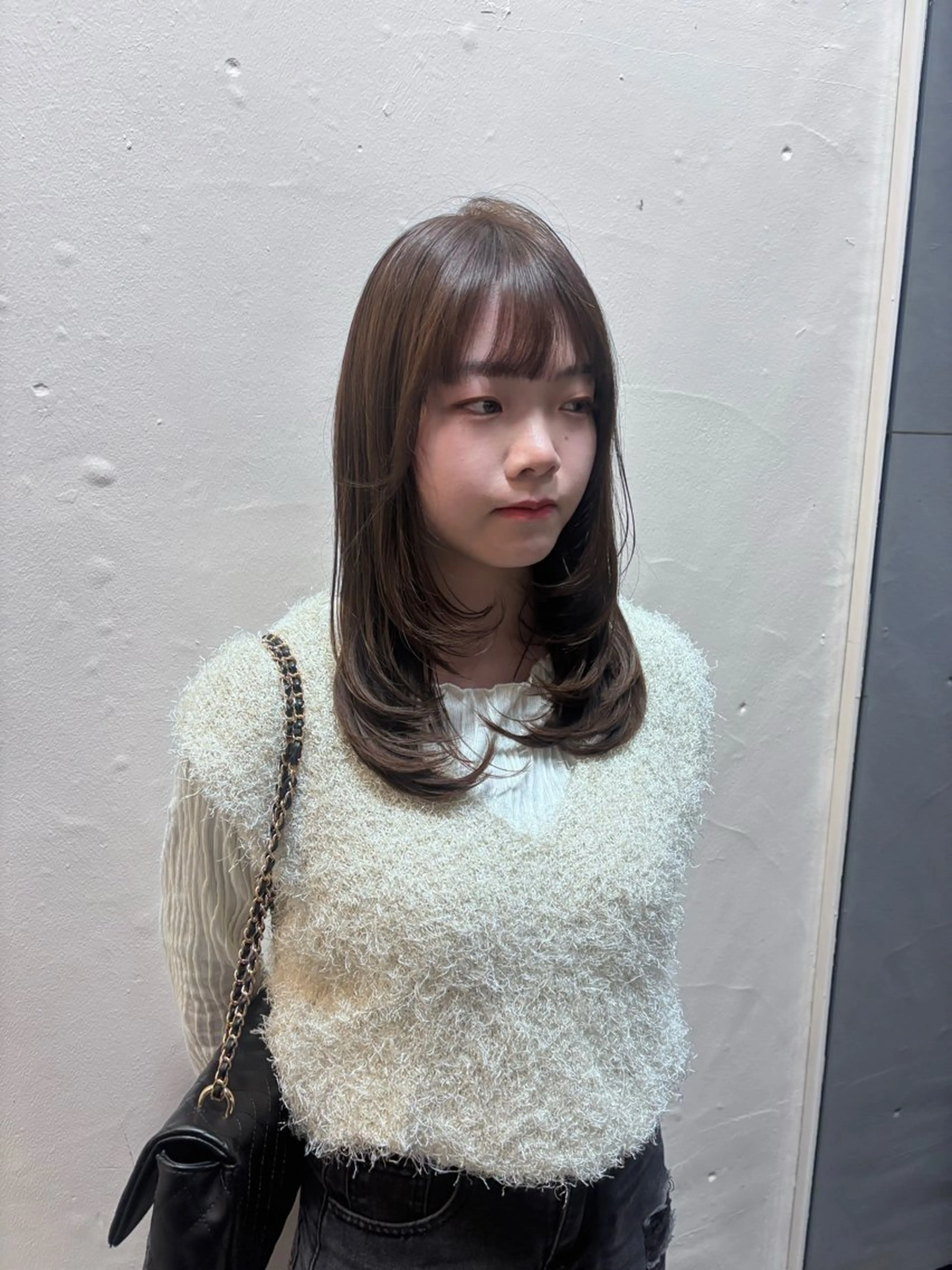 セミロング カット ヘアカラー 竹田 佳奈のヘアスタイル