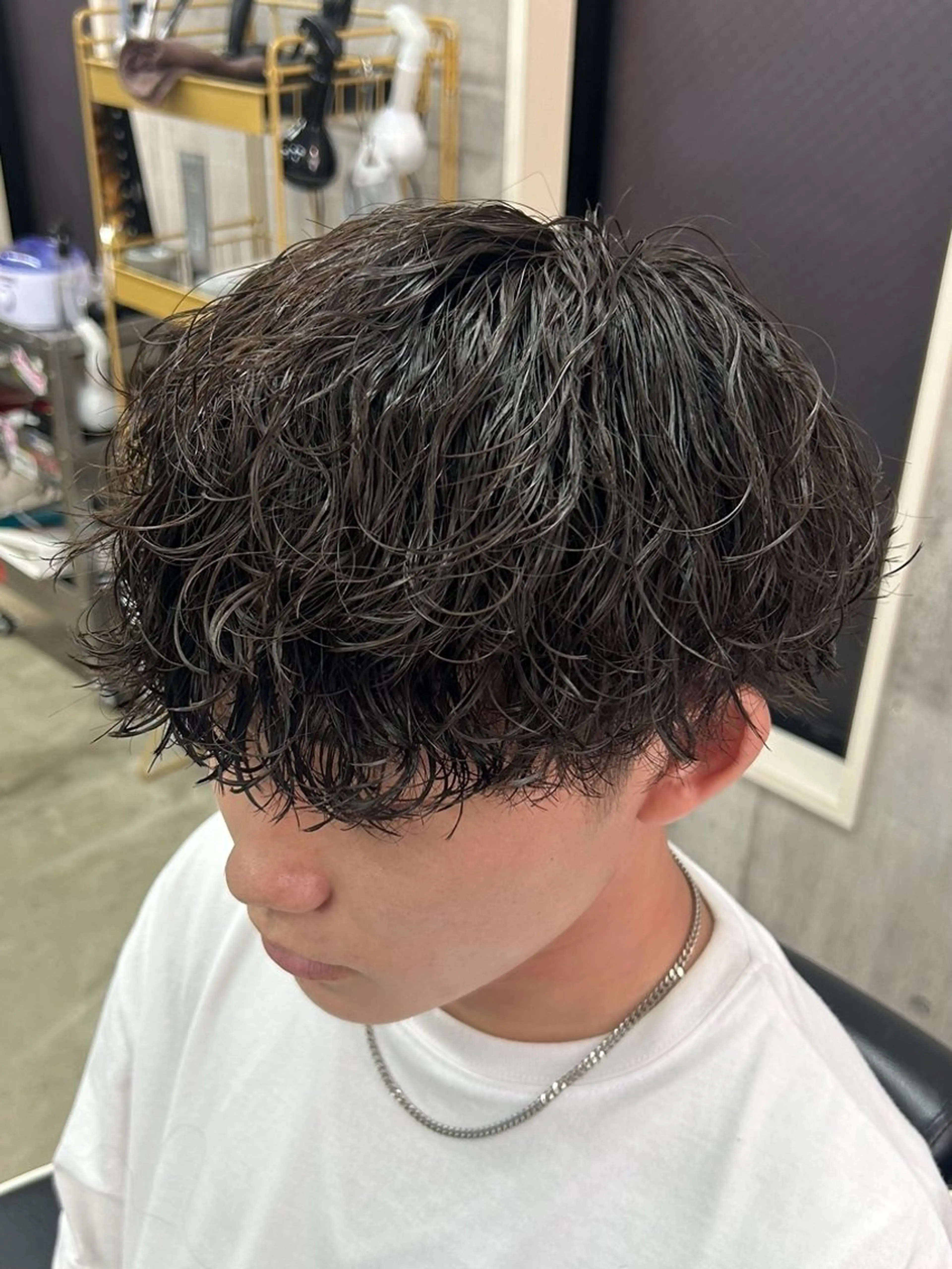 ミディアム カット パーマ 👑パーマの王様👑 【メンズ専門店】のヘアスタイル