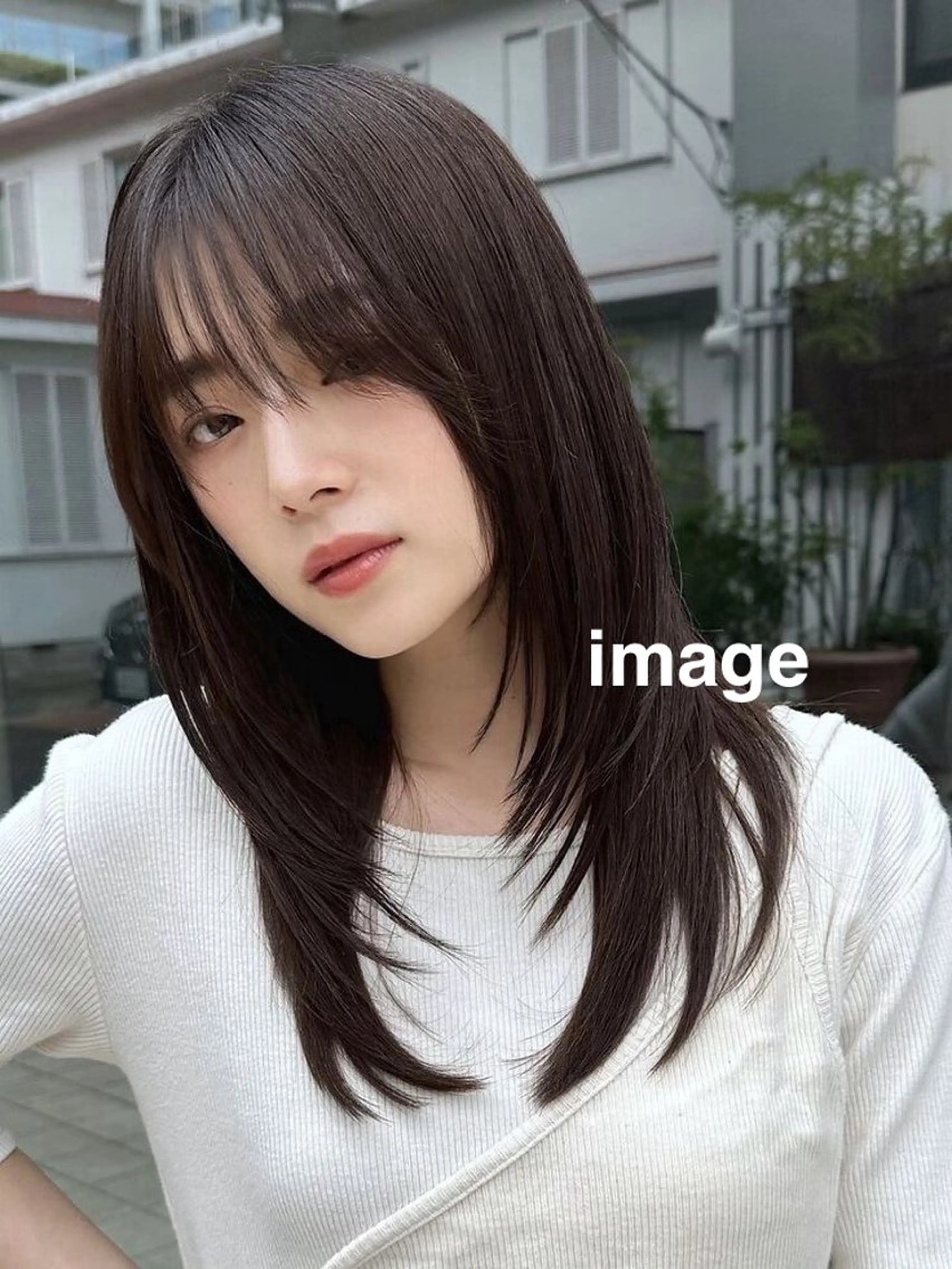 ロング ショート/ボブ/顔周 りレイヤー/RINAのヘアスタイル