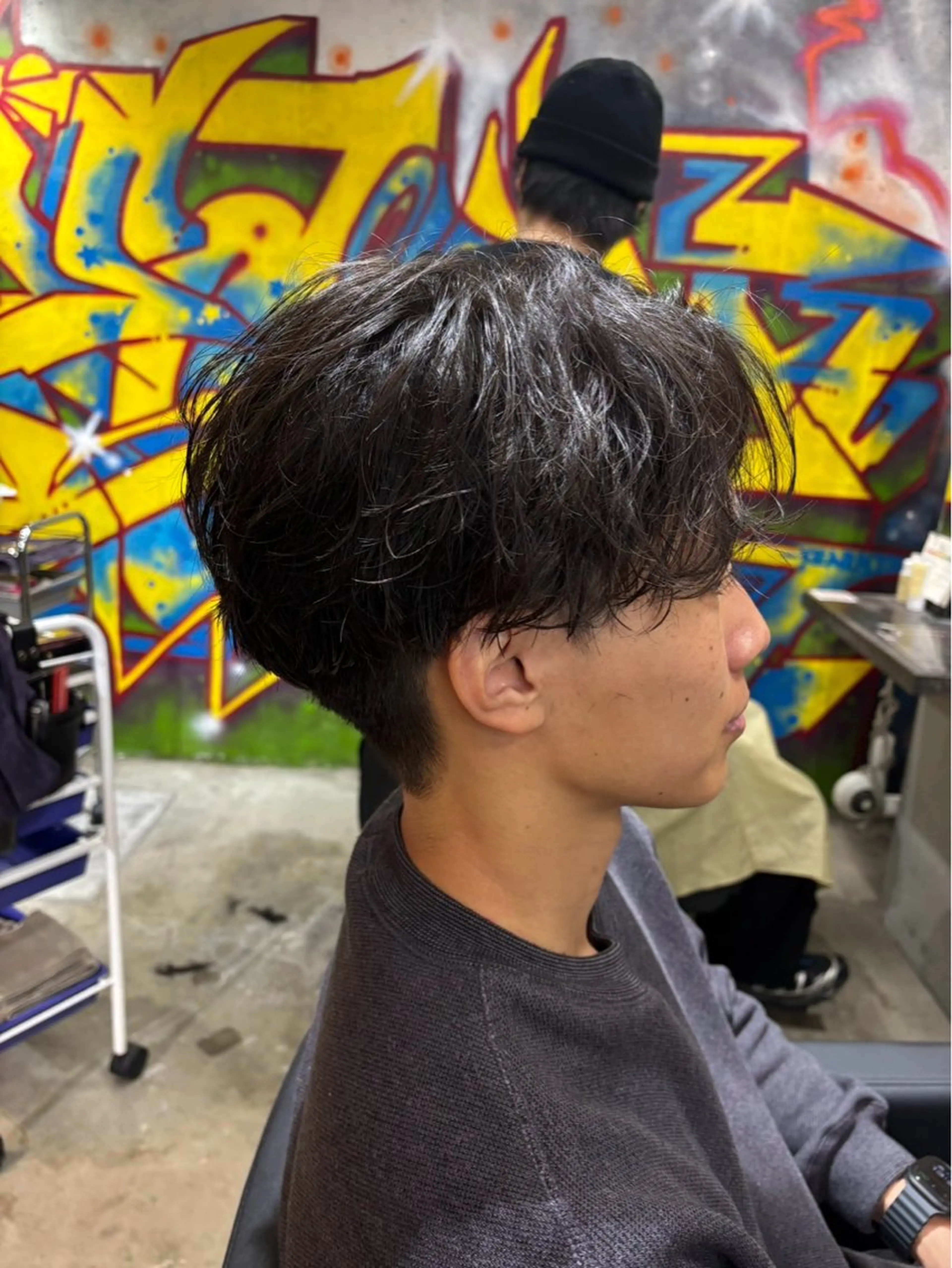 メンズカット+スパイラル•シャドウパーマの写真