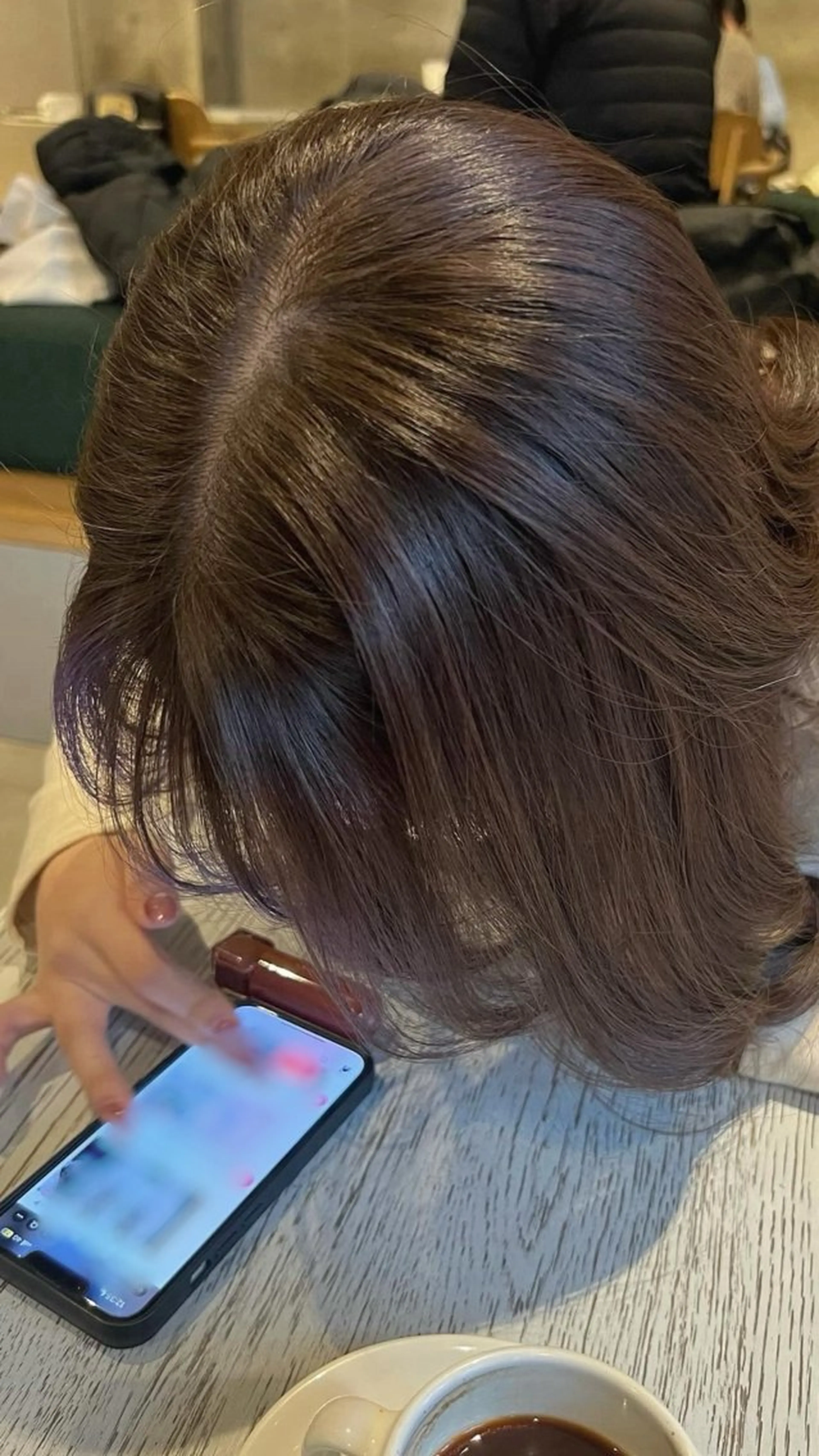 セミロング カラー ベージュカラー ラベンダーカラー ラベンダーベージュ カット ヘアカラー トリートメント akane/ボブ /ブラウンベージュのヘアスタイル