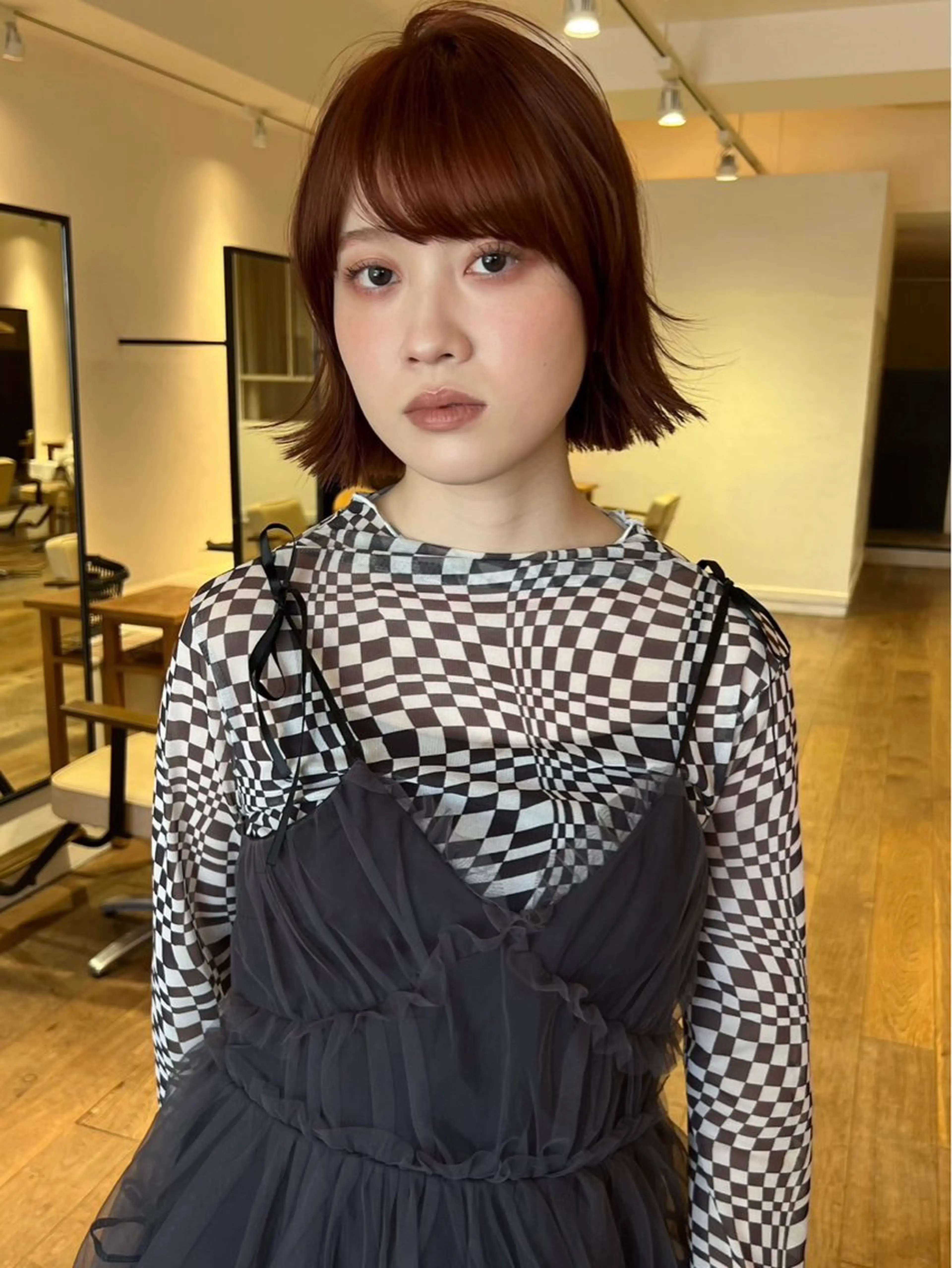 カラー ナック美容室阿倍野店 リタッチモデル募集中のヘアスタイル