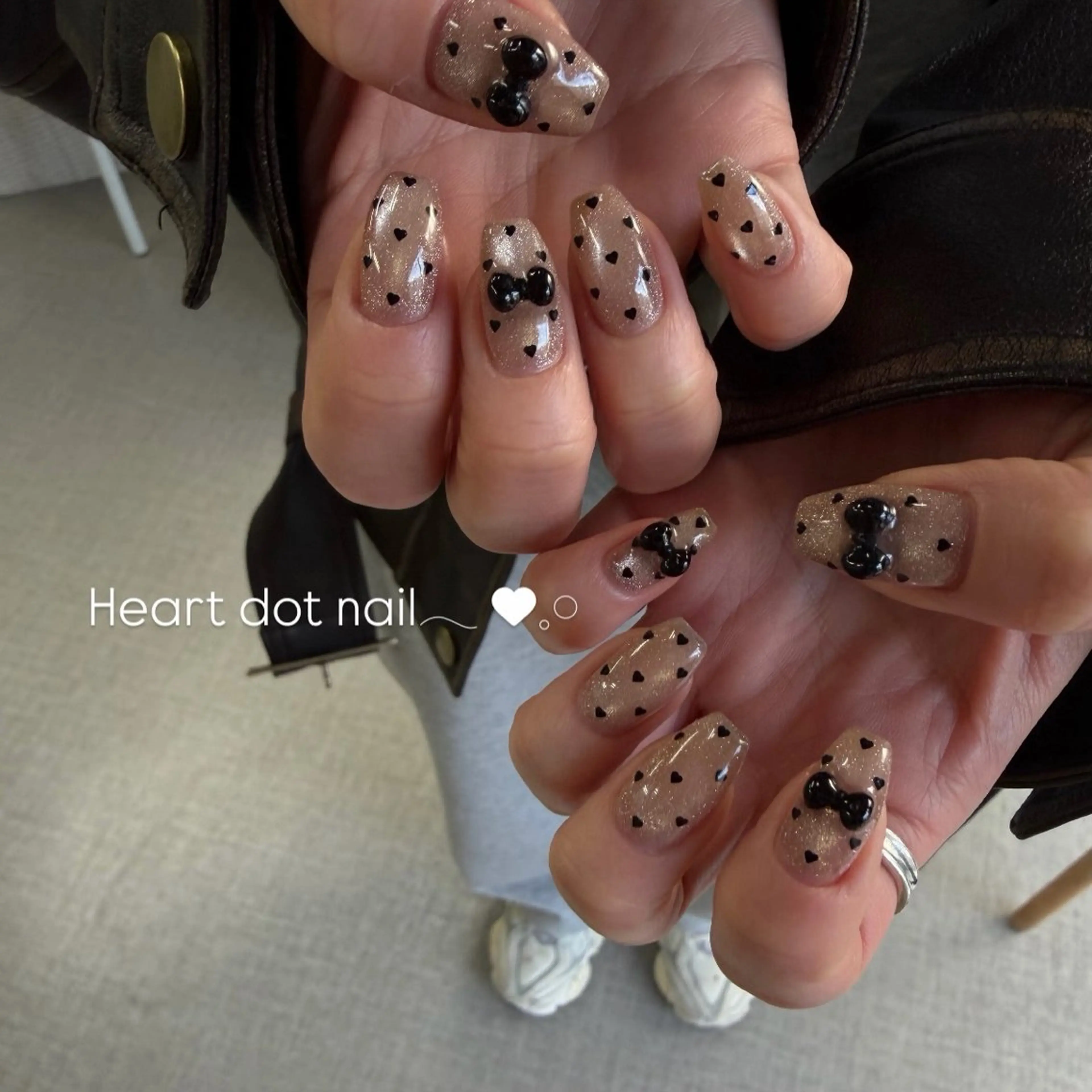 ネイル リボン ハンドネイル tener 🧋yume🧋のネイルデザイン