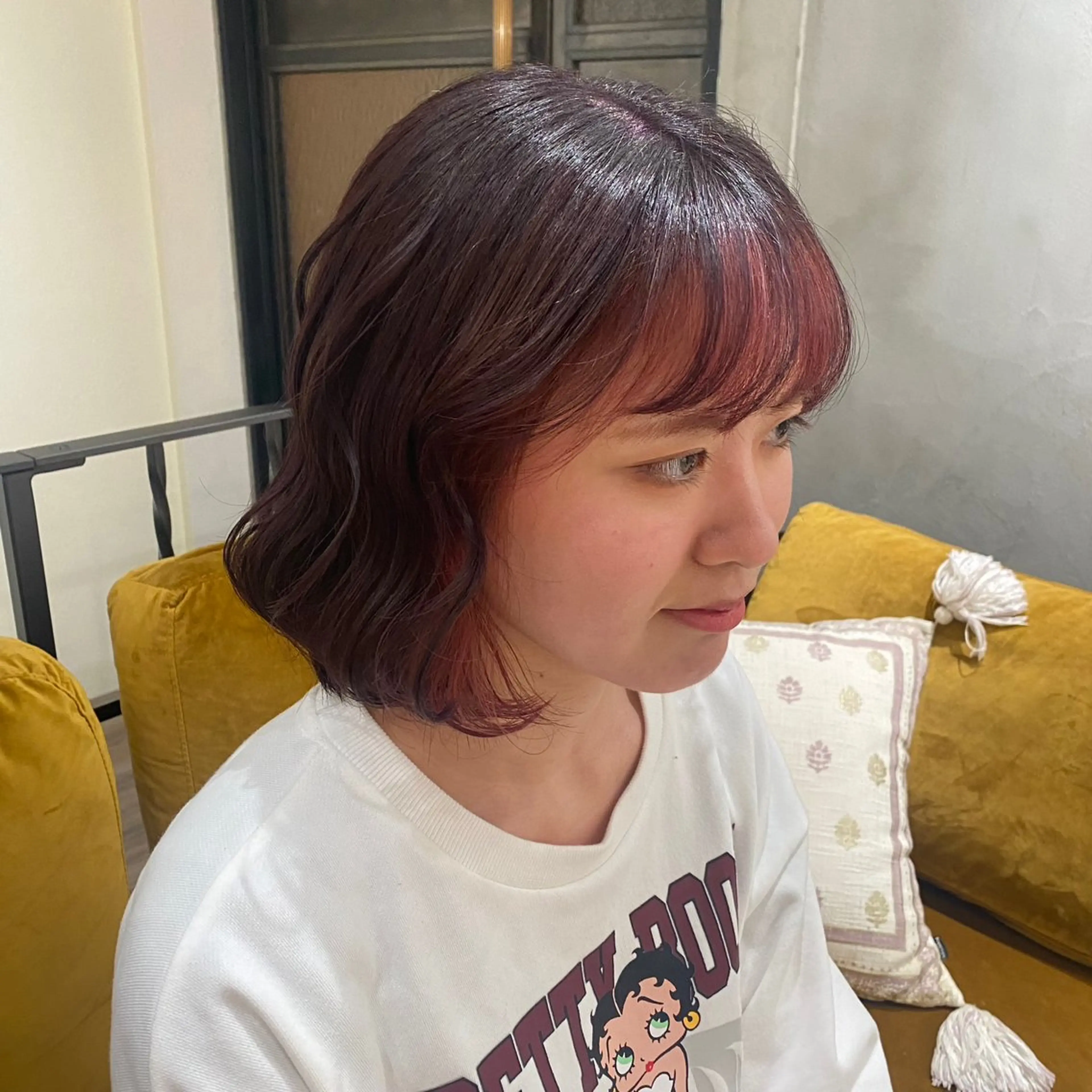 ミディアム カラー 美髪矯正/髪質改善 🫧山﨑　真歩🫧のヘアスタイル