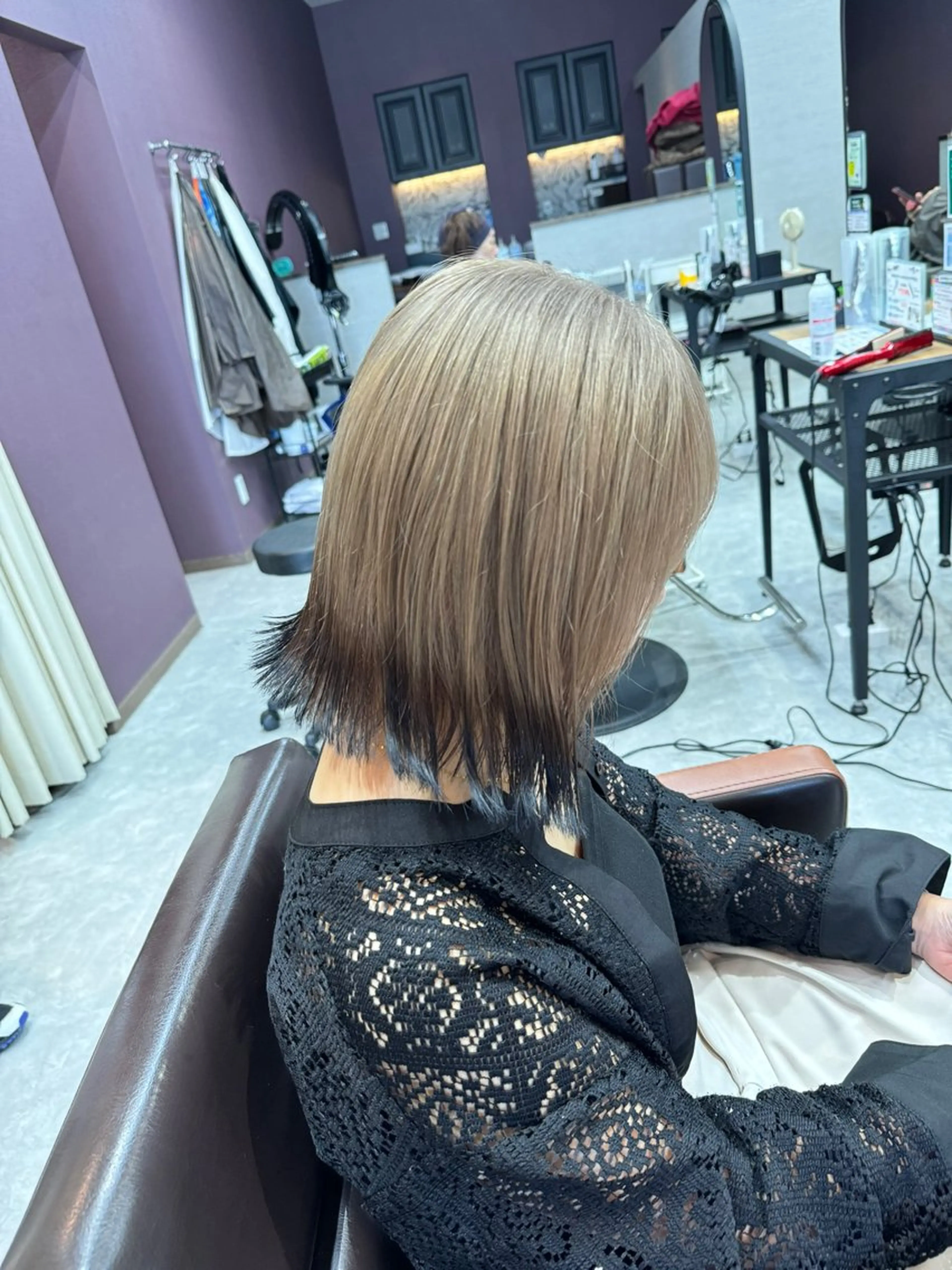 ミディアム カラー カット ヘアカラー トリートメント 吉田 剛のヘアスタイル