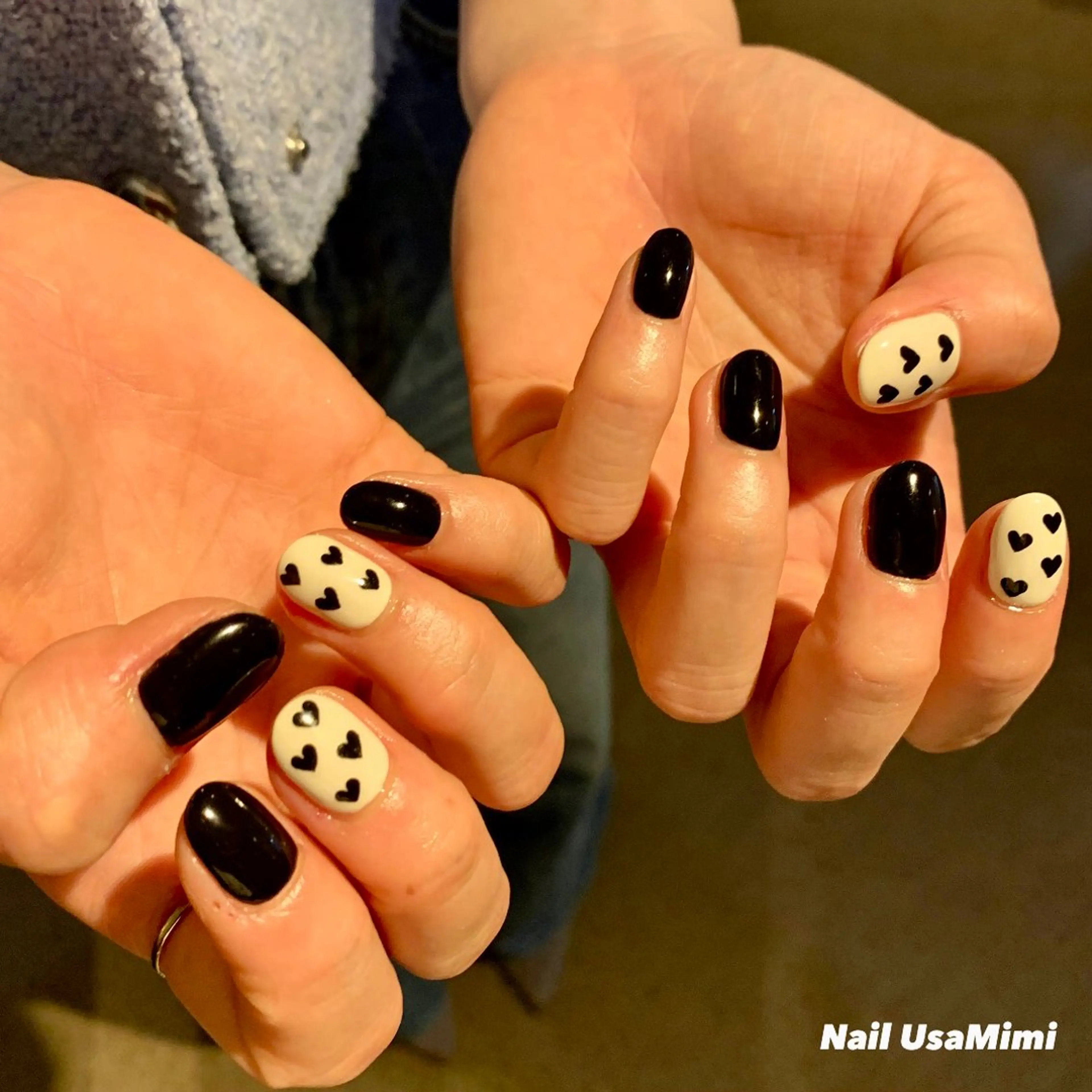 ネイル ジェルネイル マグネットネイル 持ち込み ワンカラーネイル パラジェル 本町ネイルNail UsaMimiのネイルデザイン