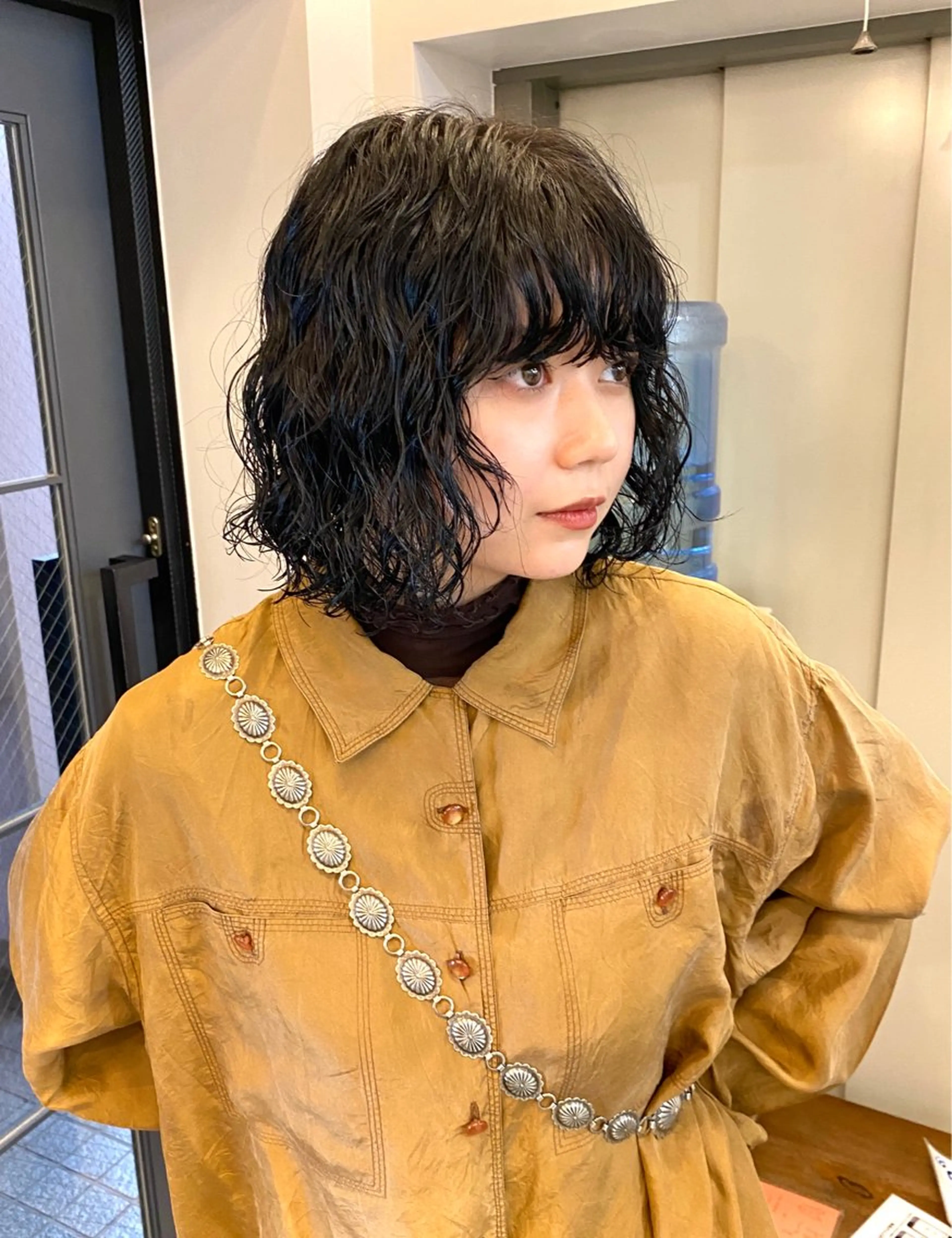 ミディアム パーマ ミディアムパーマ ボブ カット パーマ ヒカル/ミディアム パーマ/ロングパーマのヘアスタイル