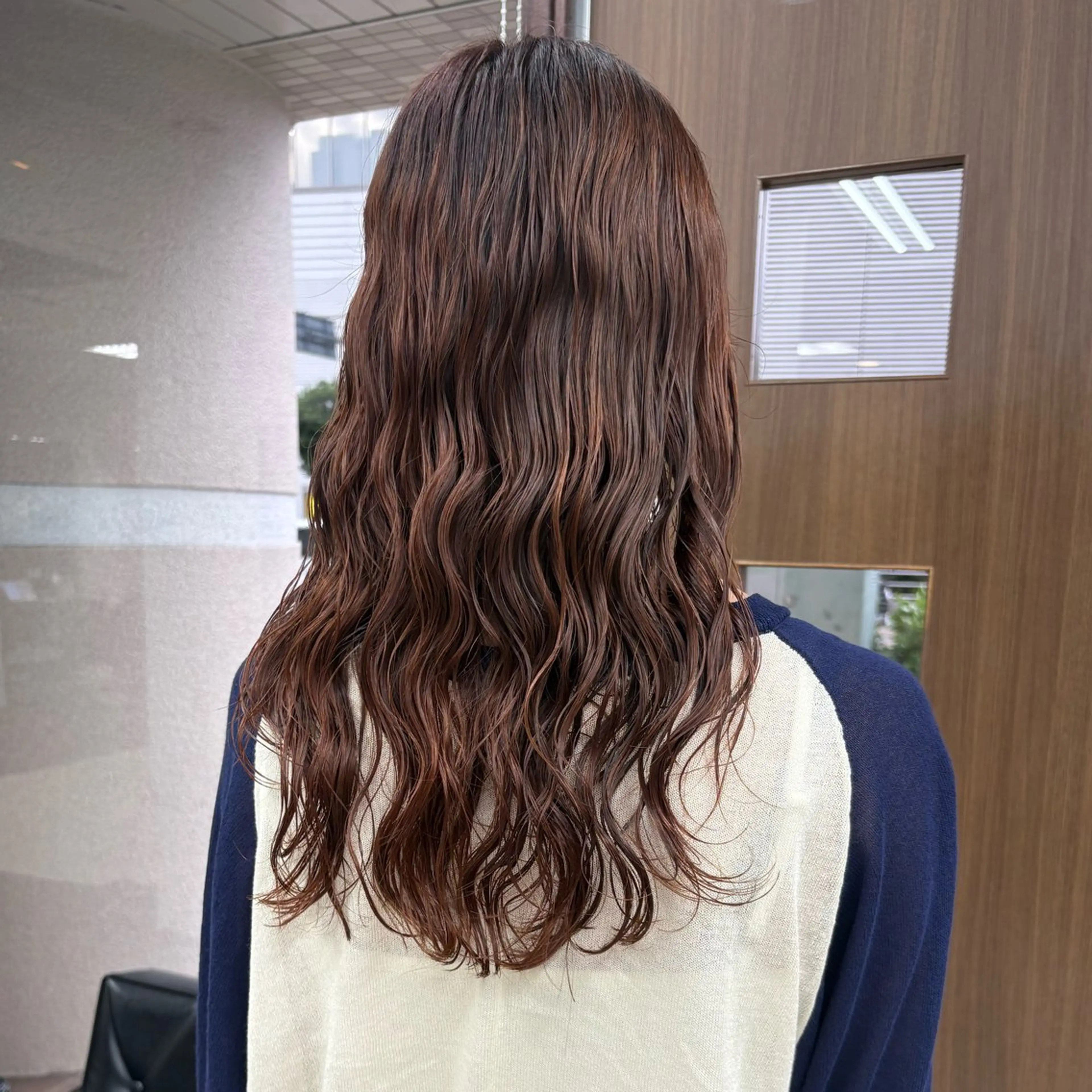 ロング パーマ ダブルカラー/韓国 ヘア/さわのあかねのヘアスタイル