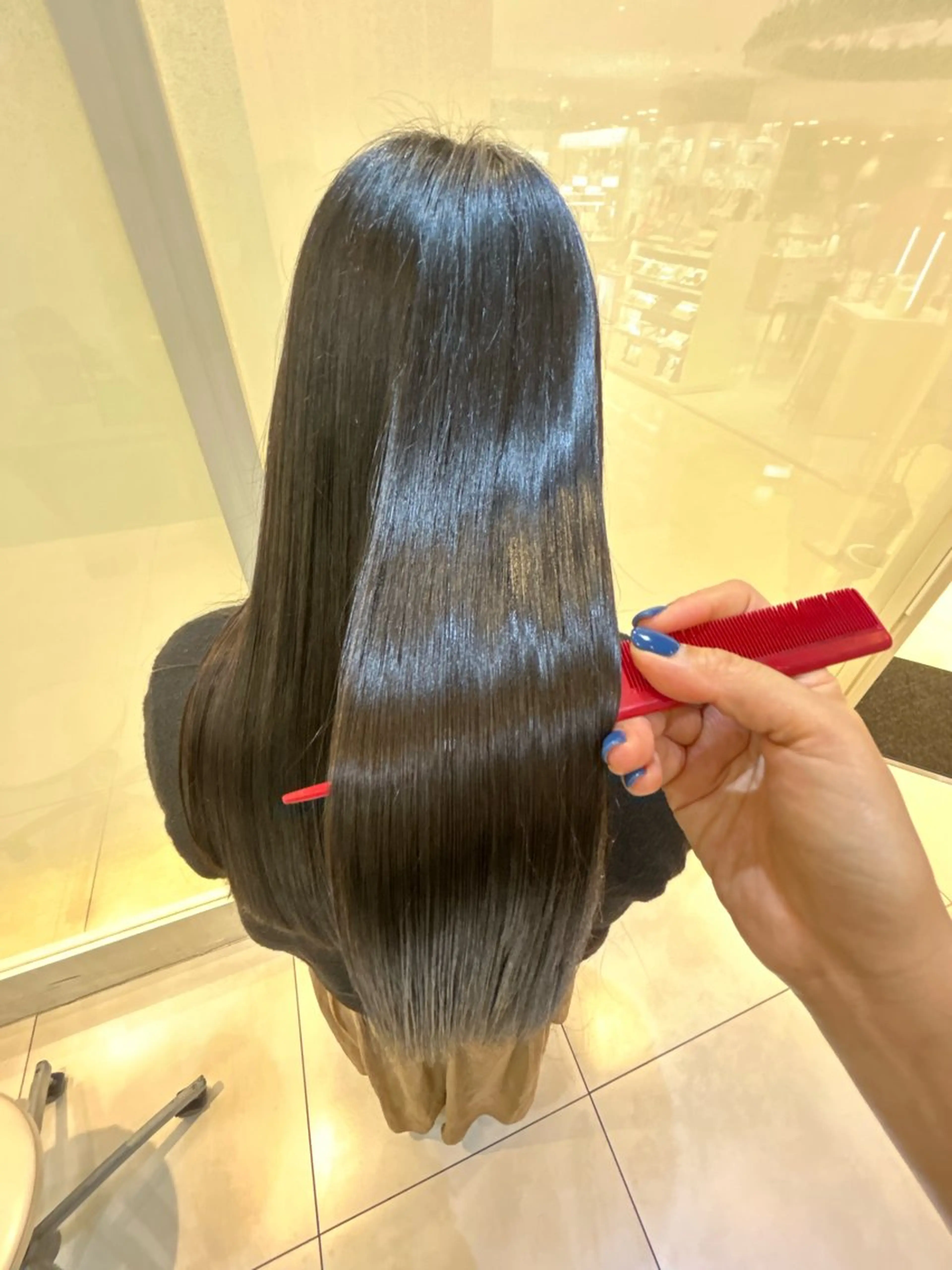 ロング カット ヘアカラー トリートメント 縮毛矯正/髪質改善/ 艶髪ササキナツミのヘアスタイル