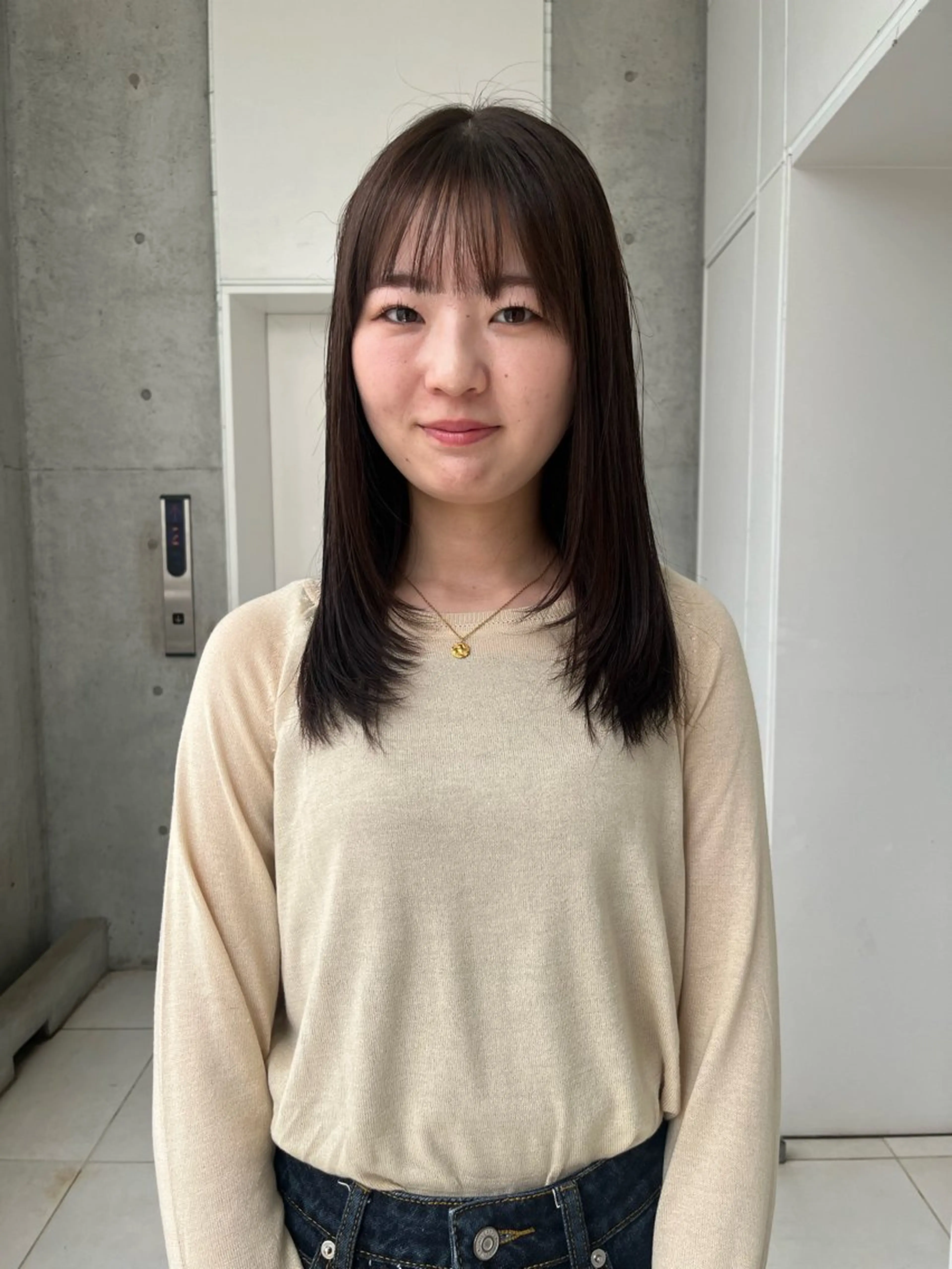 セミロング カラー レイヤーカット カット ヘアカラー トリートメント yukari/ 立川美容室のヘアスタイル