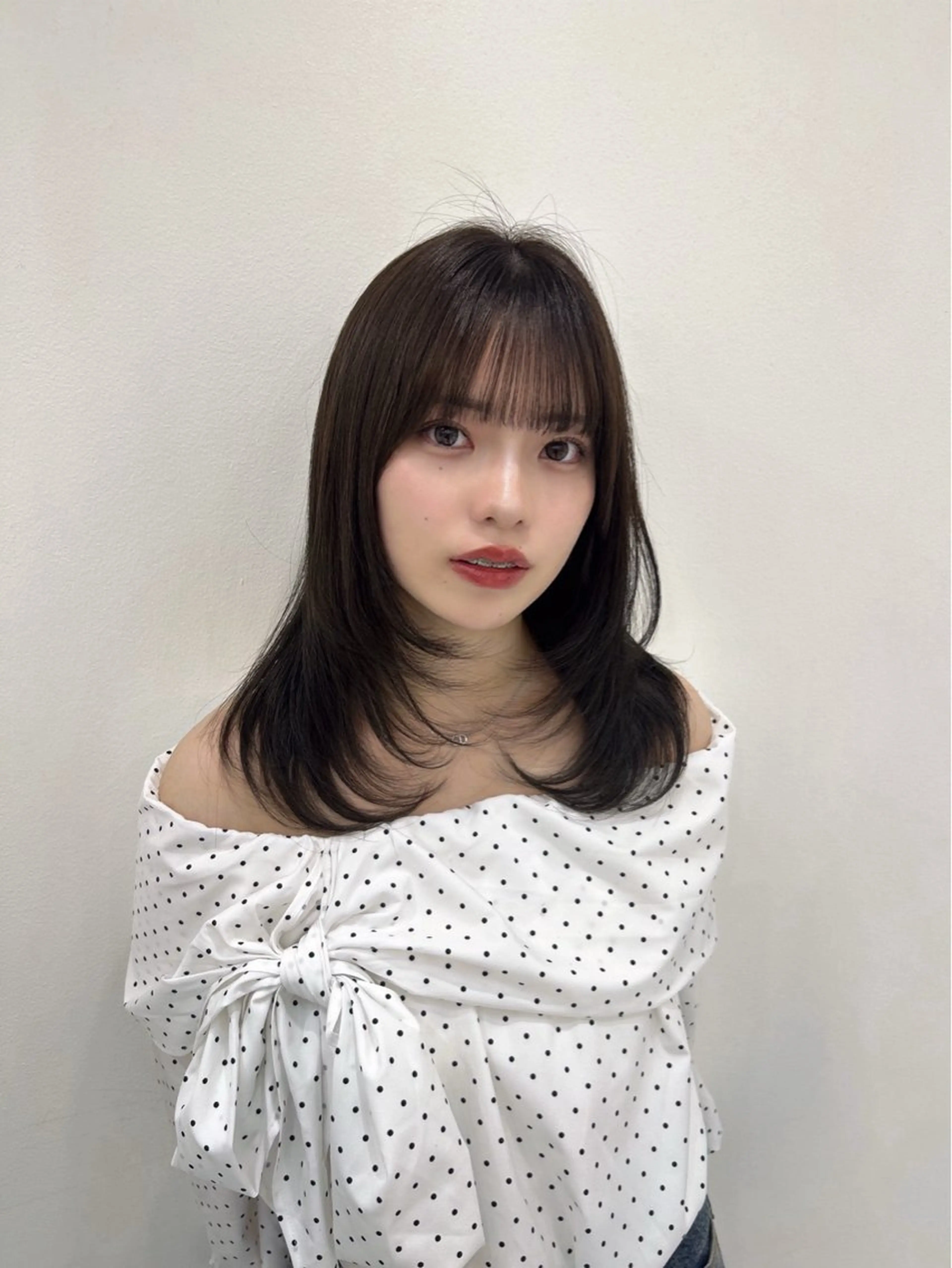 ミディアム カラー ヘアカラー カラーモデル様募集中 ♡𝑨𝒊のヘアスタイル