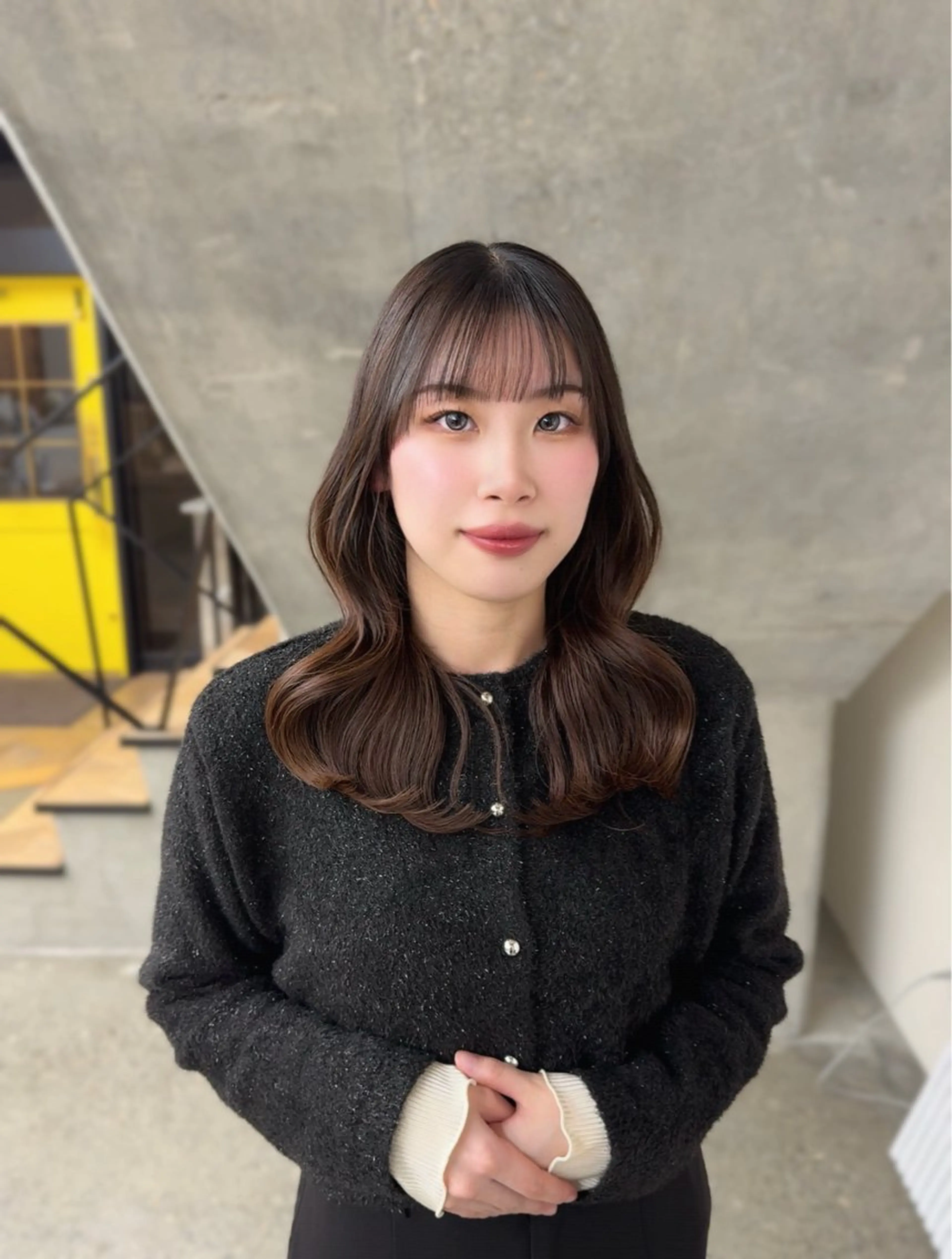 ミディアム ヘアカラー 小野寺 彩圭のヘアスタイル