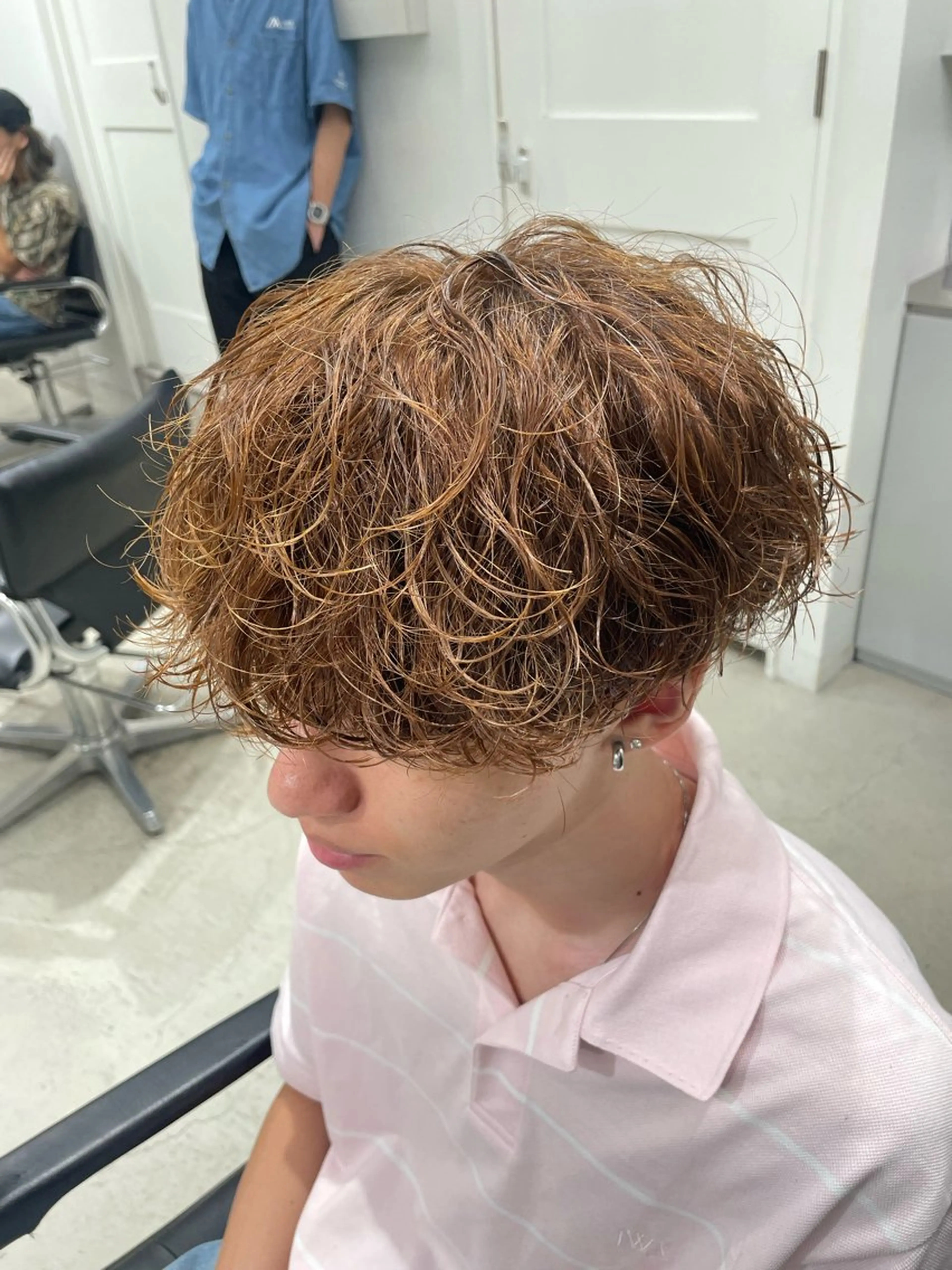 カラー パーマ メンズ メンズパーマ ツイストスパイラルパーマ スパイラルパーマ ストレートパーマ メンズ/シャドウ/ 波巻き/kyogoのヘアスタイル