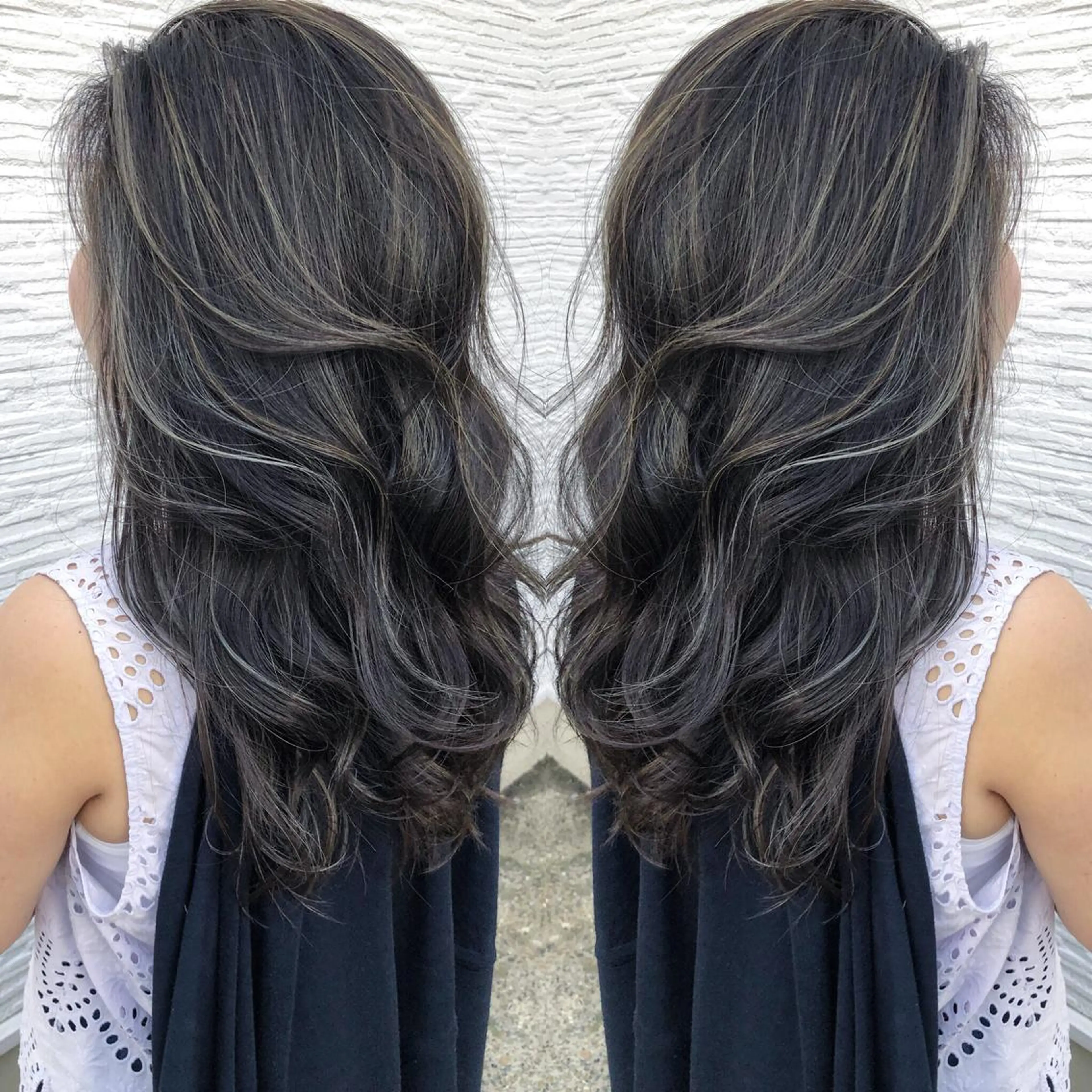 セミロング カラー パーマ ヘアアレンジ キッズ ネイル マツエク・マツパ グレージュ 外国人風カラー カット ヘアカラー トリートメント ヘッドスパ 韓国風×透明感カラー 髪質改善オタベシンヤのヘアスタイル