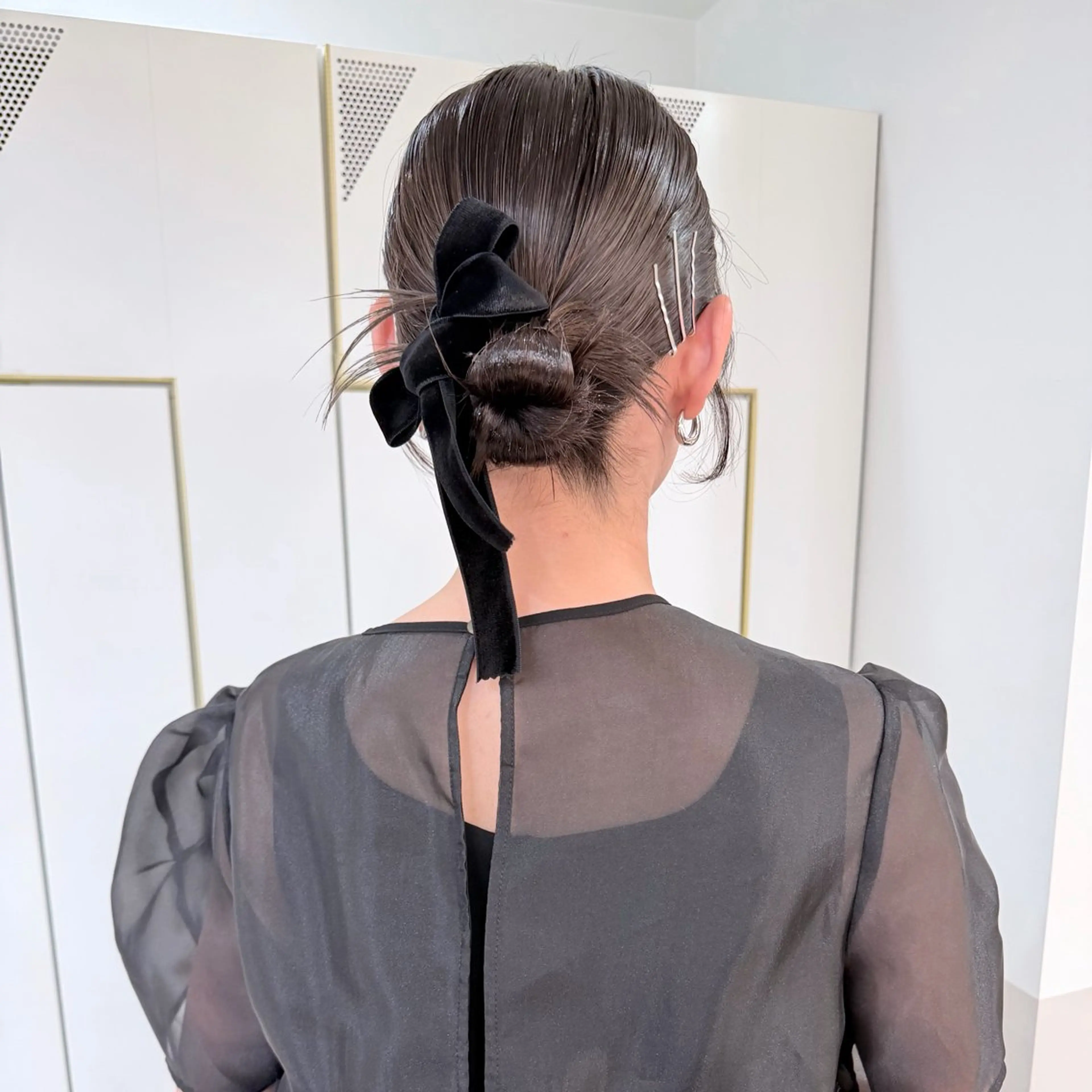 ヘアアレンジ ボブ ヘアセット マミ☁️ヘアセット /お呼ばれヘア/銀座のヘアスタイル