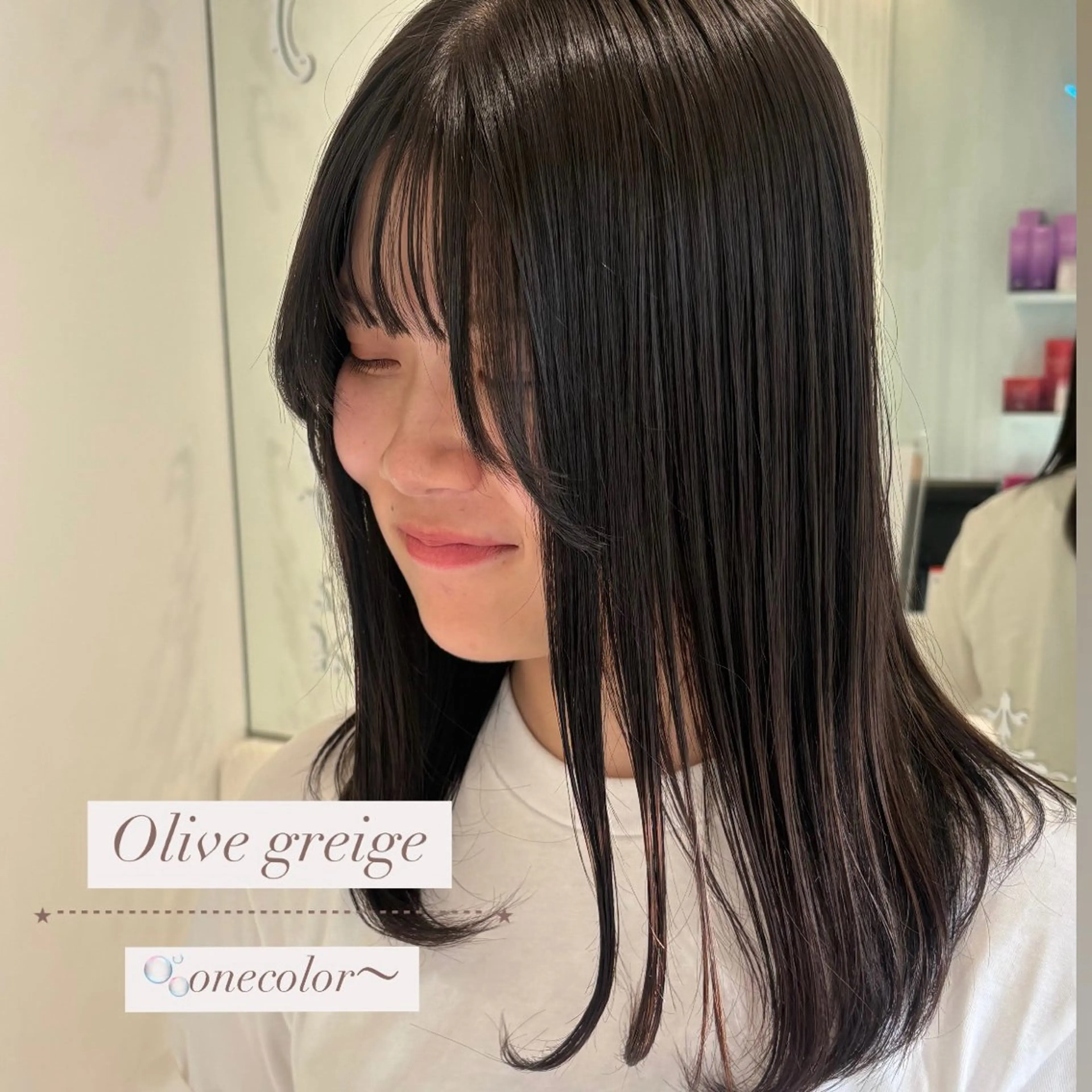 セミロング カラー カット ヘアカラー トリートメント Parve Mix￤ 石原 響子🧸のヘアスタイル