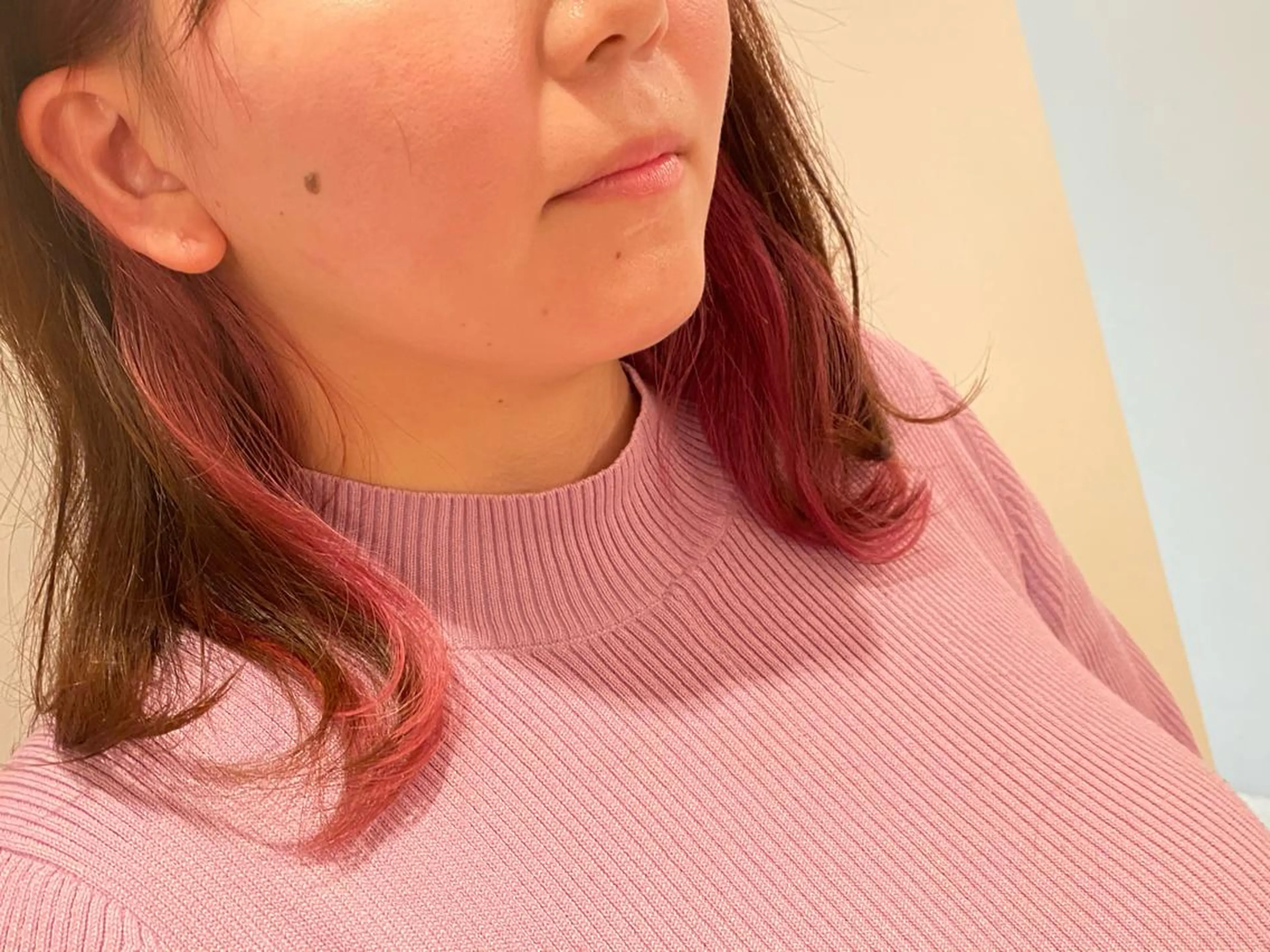 カラー ピンクカラー 若宮 宣弘のヘアスタイル