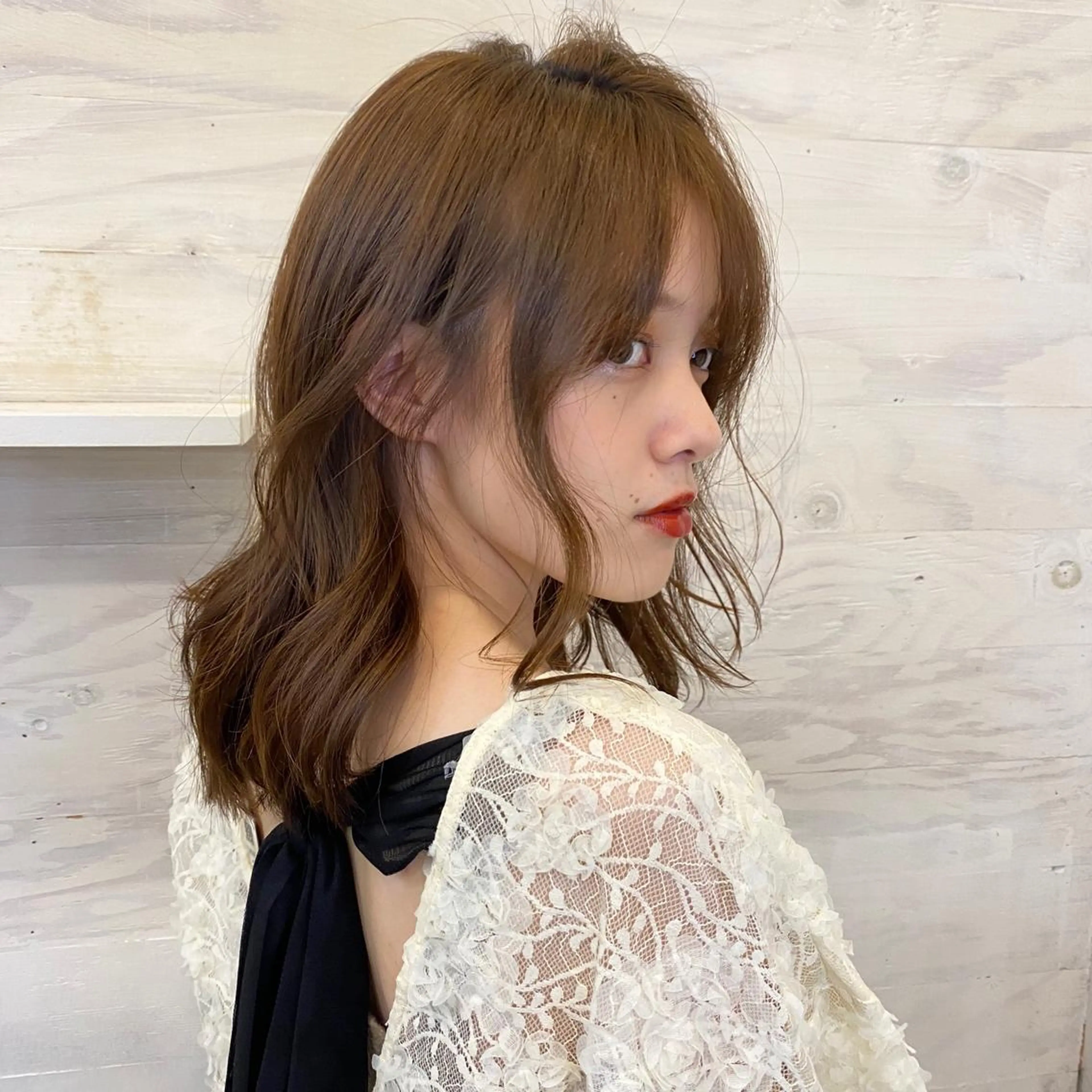 ミディアム 🪭risa 暖色/レイヤー🪭のヘアスタイル