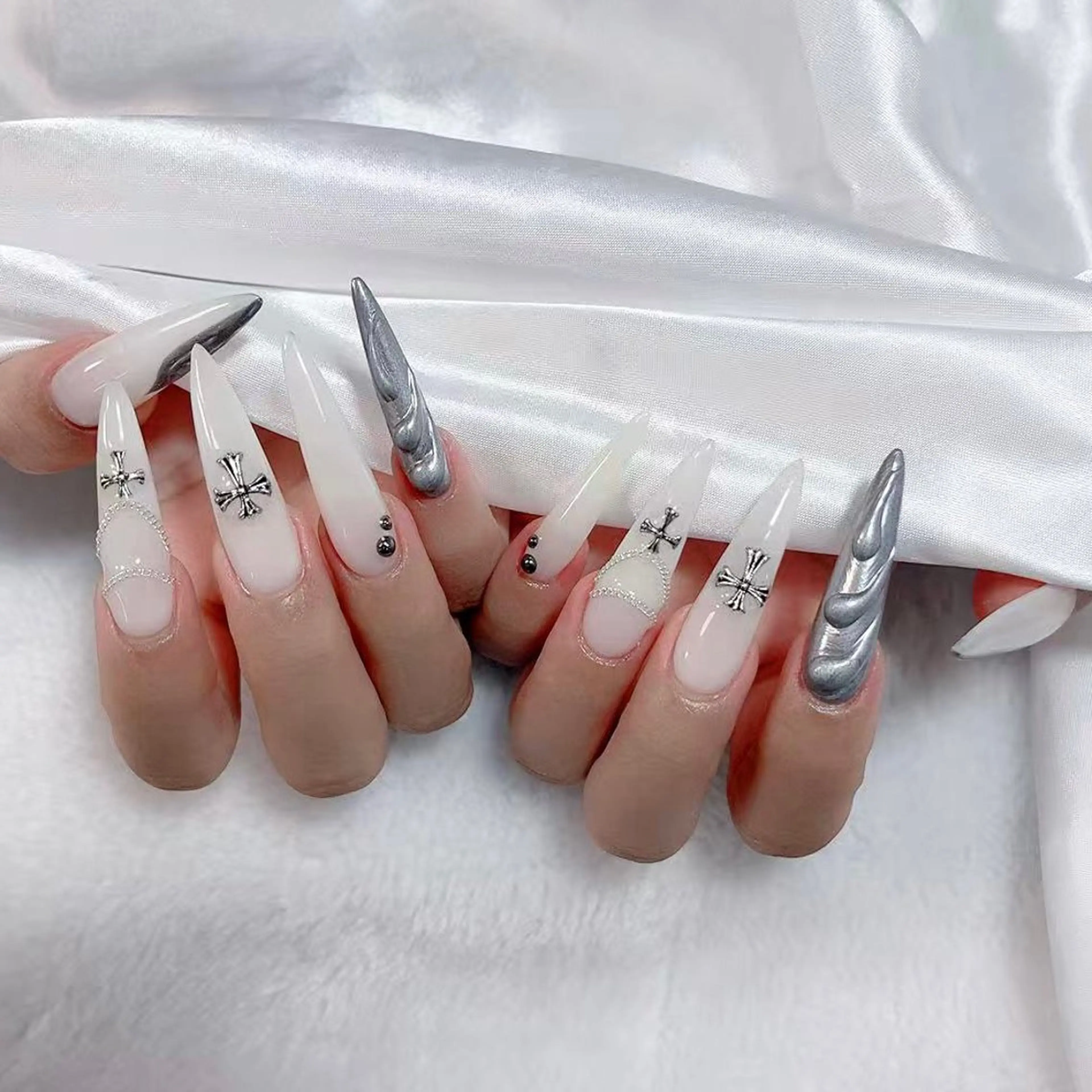 ネイル ロングネイル 持ち込み Amina nail salonのネイルデザイン