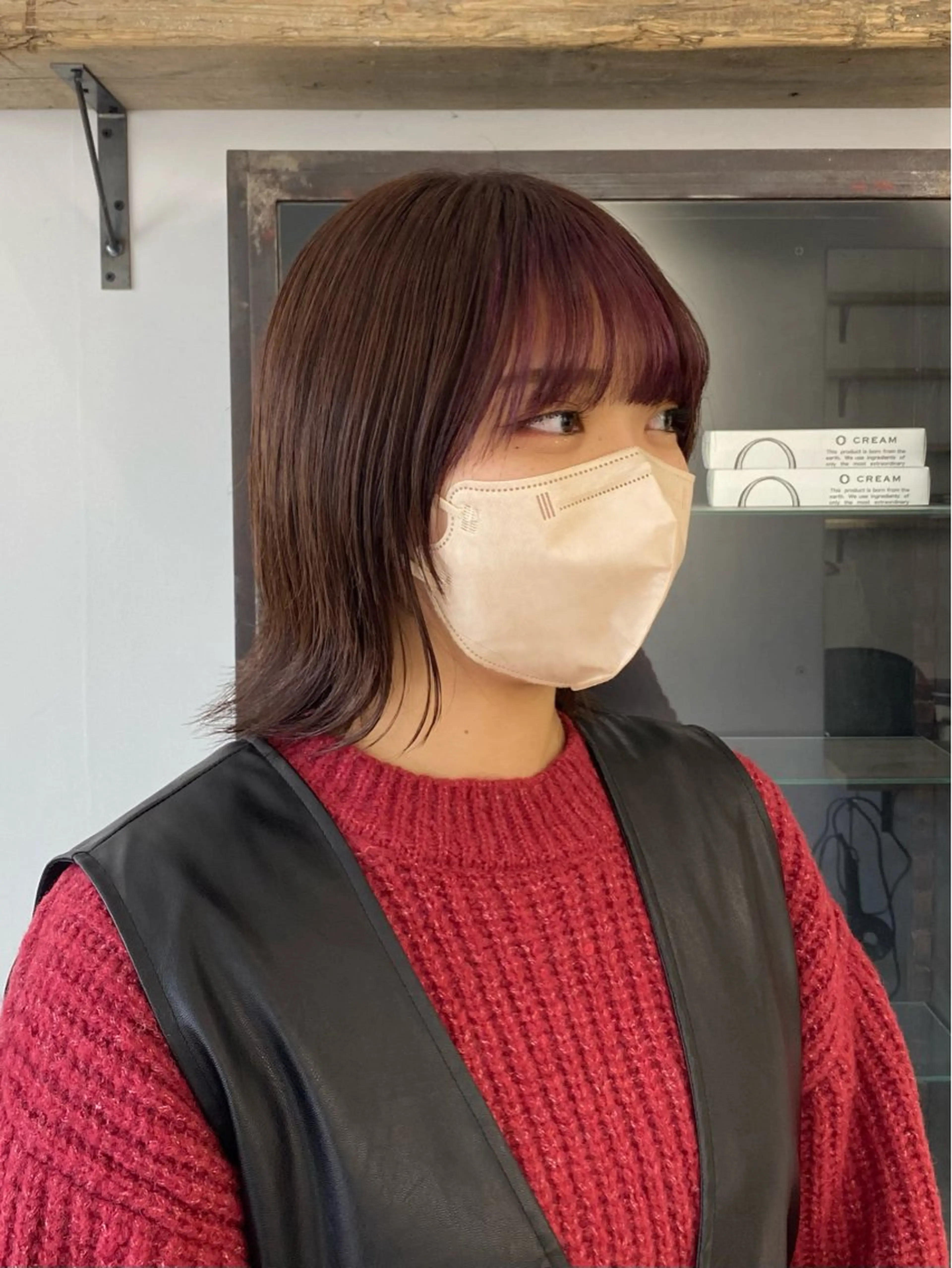 ミディアム 湯田 修永のヘアスタイル