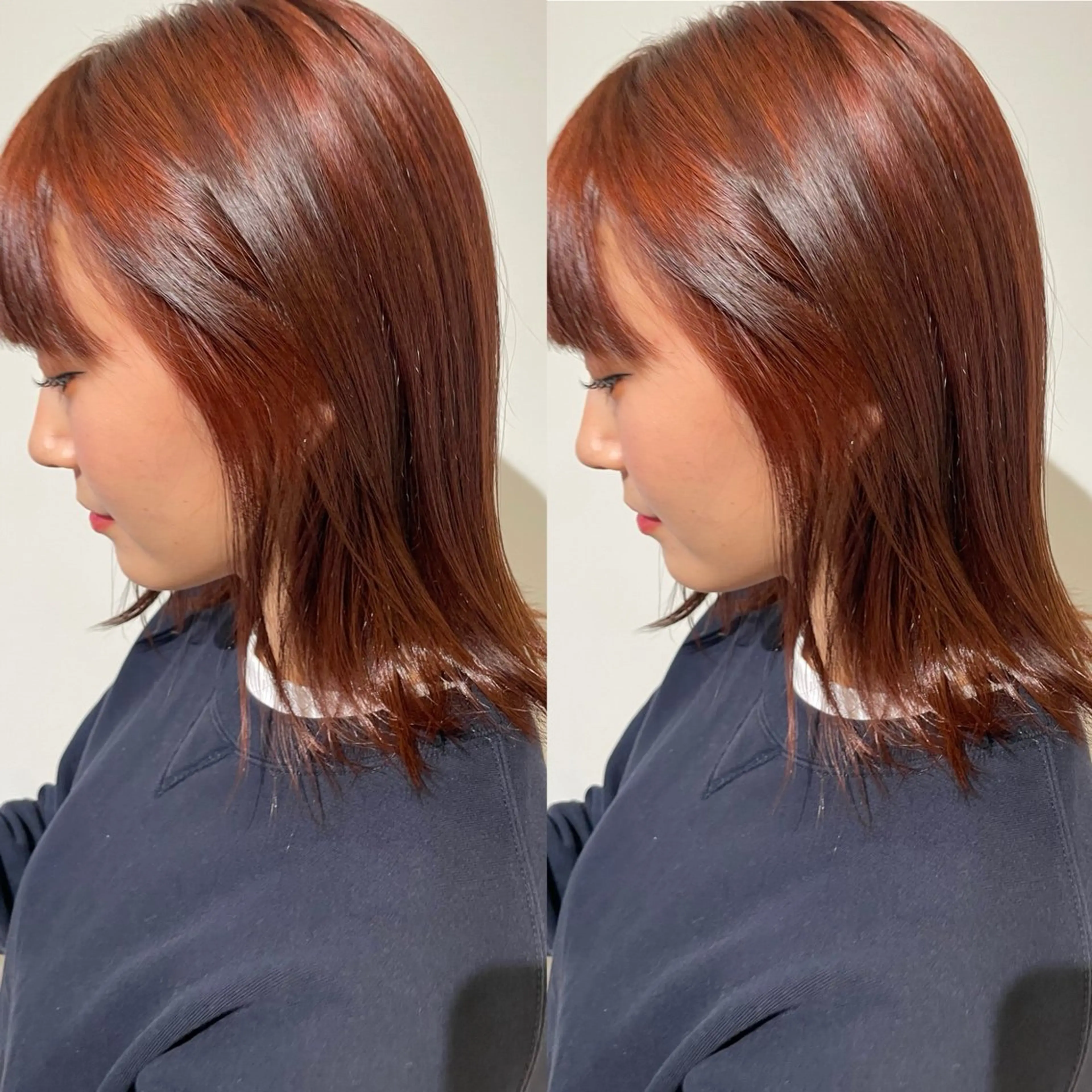 🫧ツヤツヤ暖色カラー＋カット＋トリートメントの写真