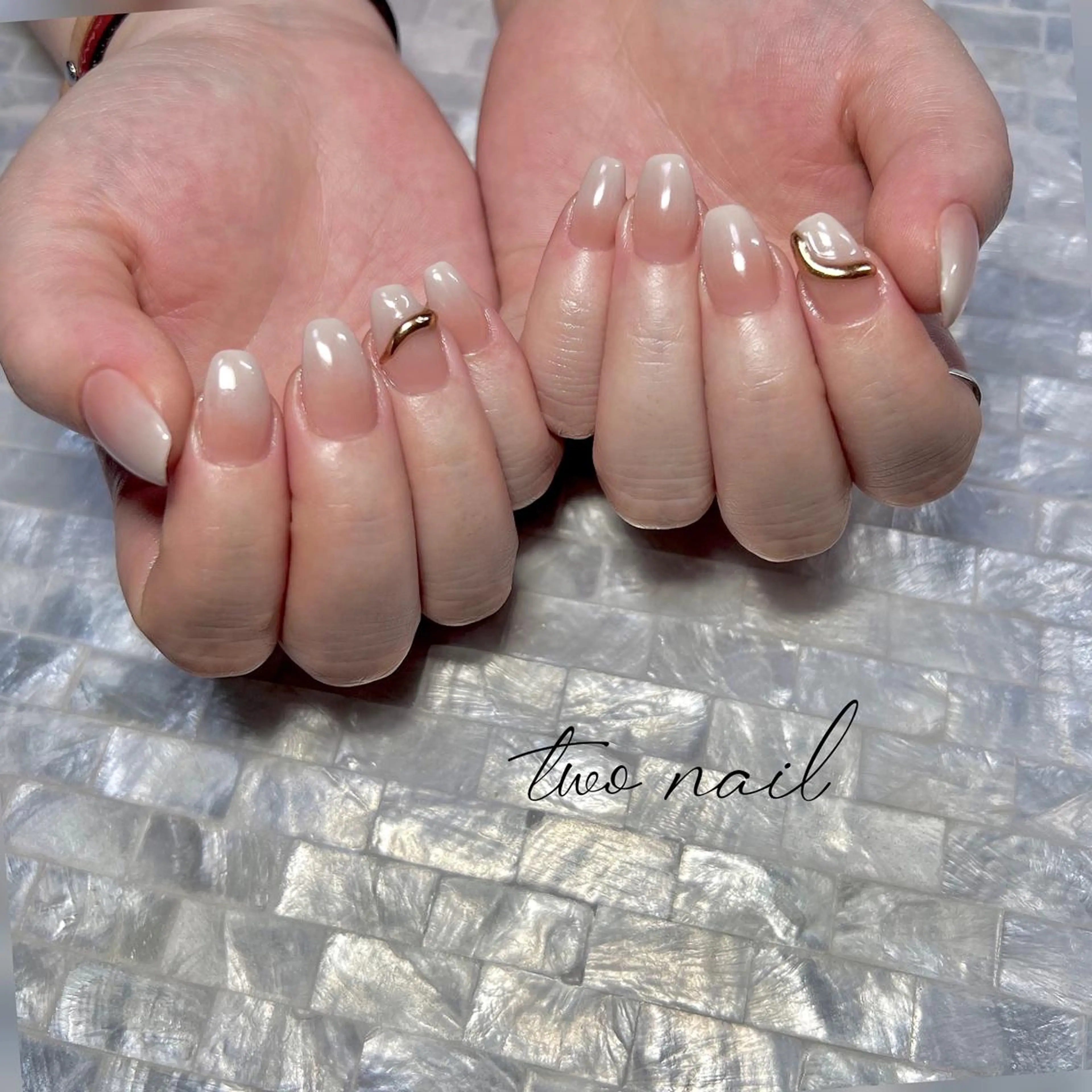 ネイル アートネイル フットネイル ハート ニュアンスネイル オフィスネイル two nailのネイルデザイン