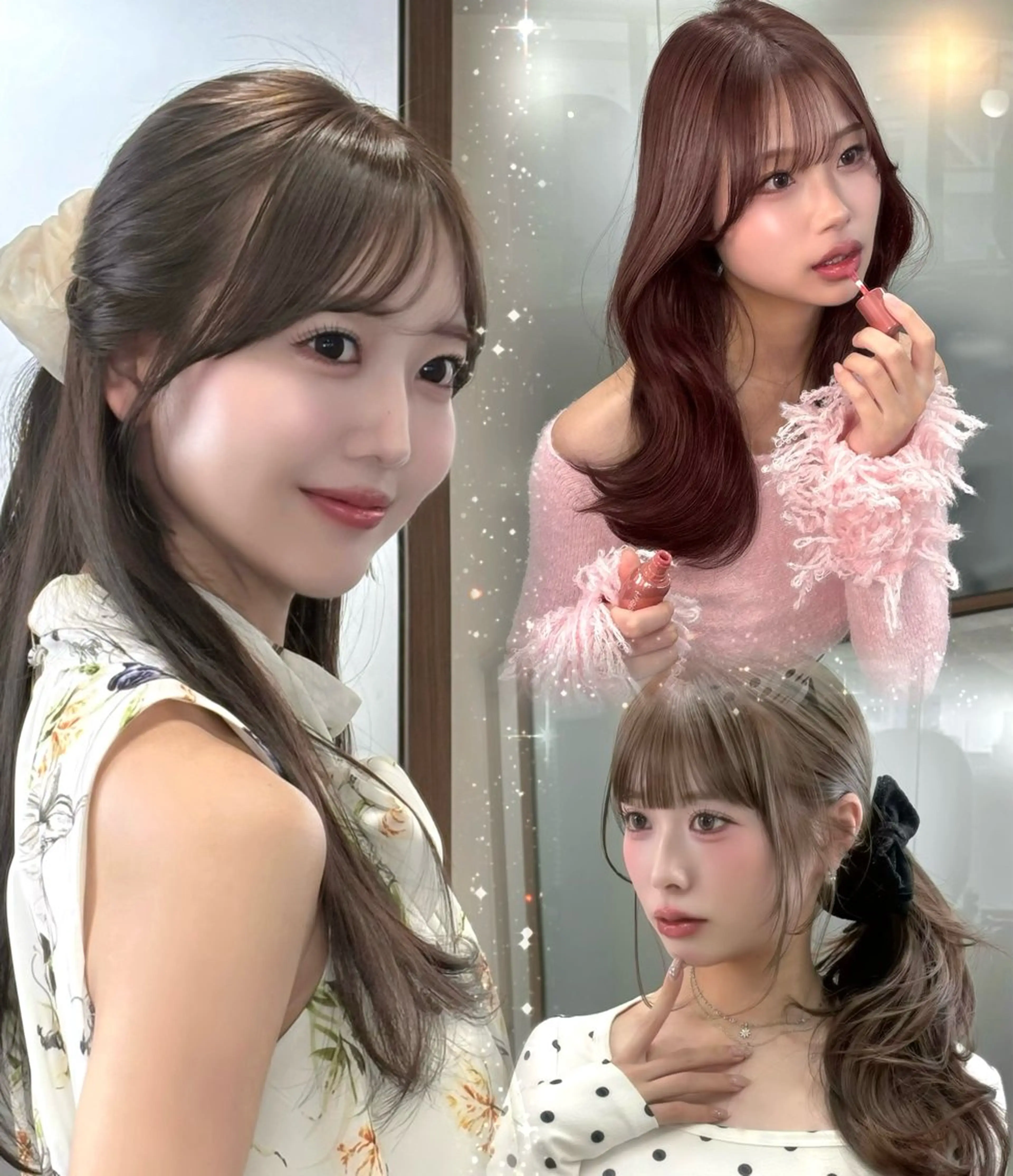 セミロング 韓国風ヘア レイヤーカット 似合わせカット カット ヘアカラー トリートメント 西尾 彩那のヘアスタイル