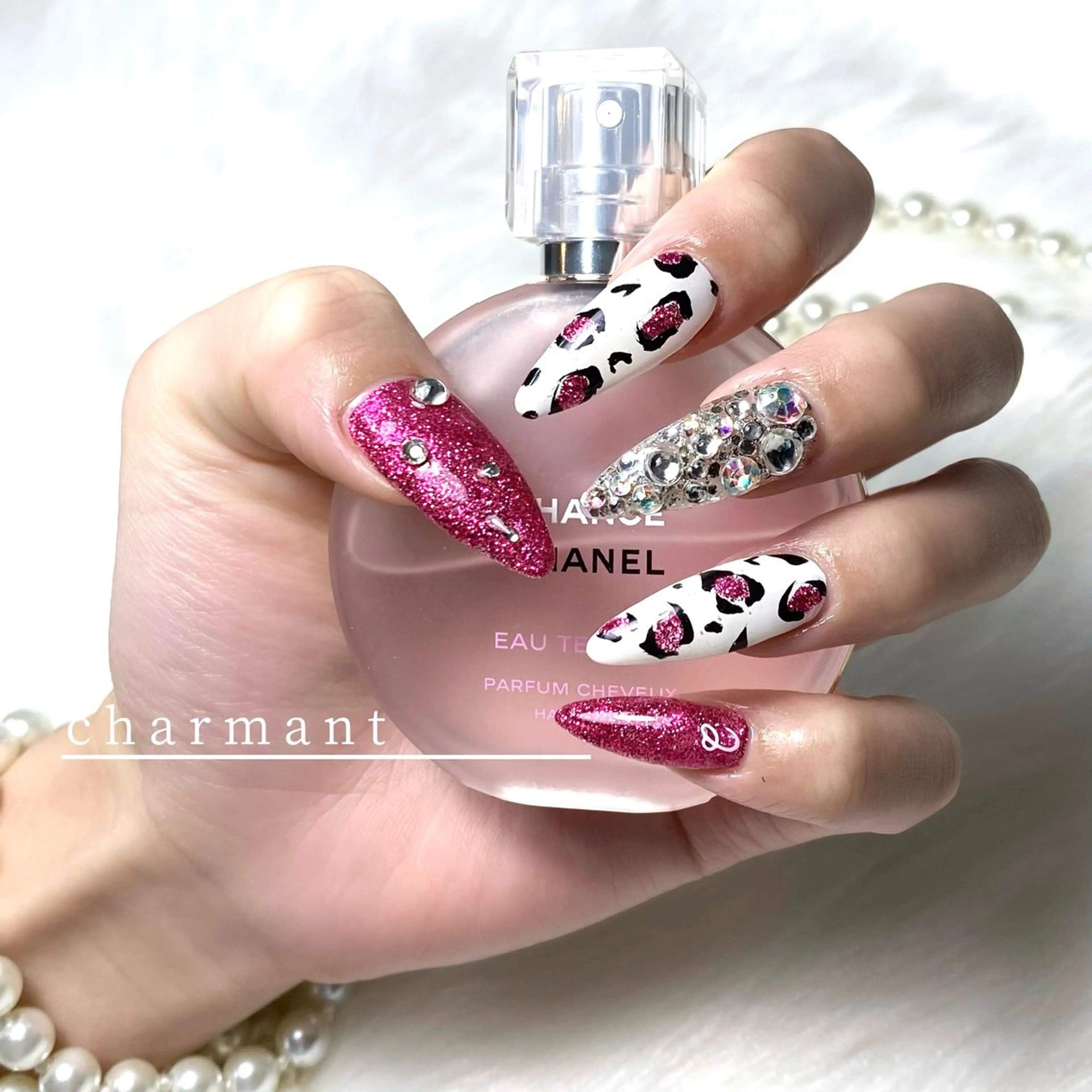 ロングネイルでド派手に💅✨チップ10本長さ出し❤️🔥付け放題コース🧸🤍【オフ込み】の写真