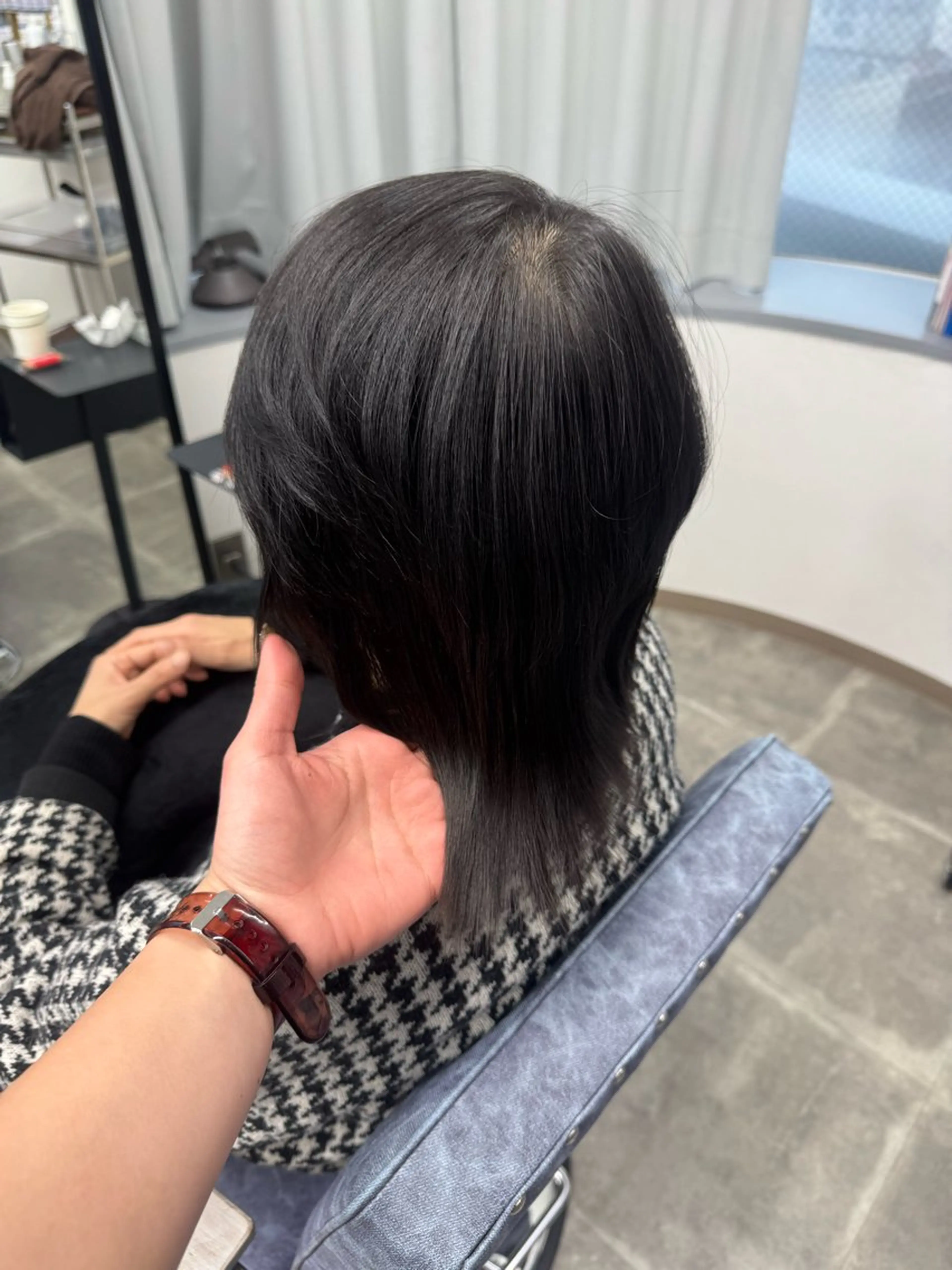 ミディアム パーマ 縮毛矯正 縮毛矯正 Momoka🪷 /ハイトーンのヘアスタイル