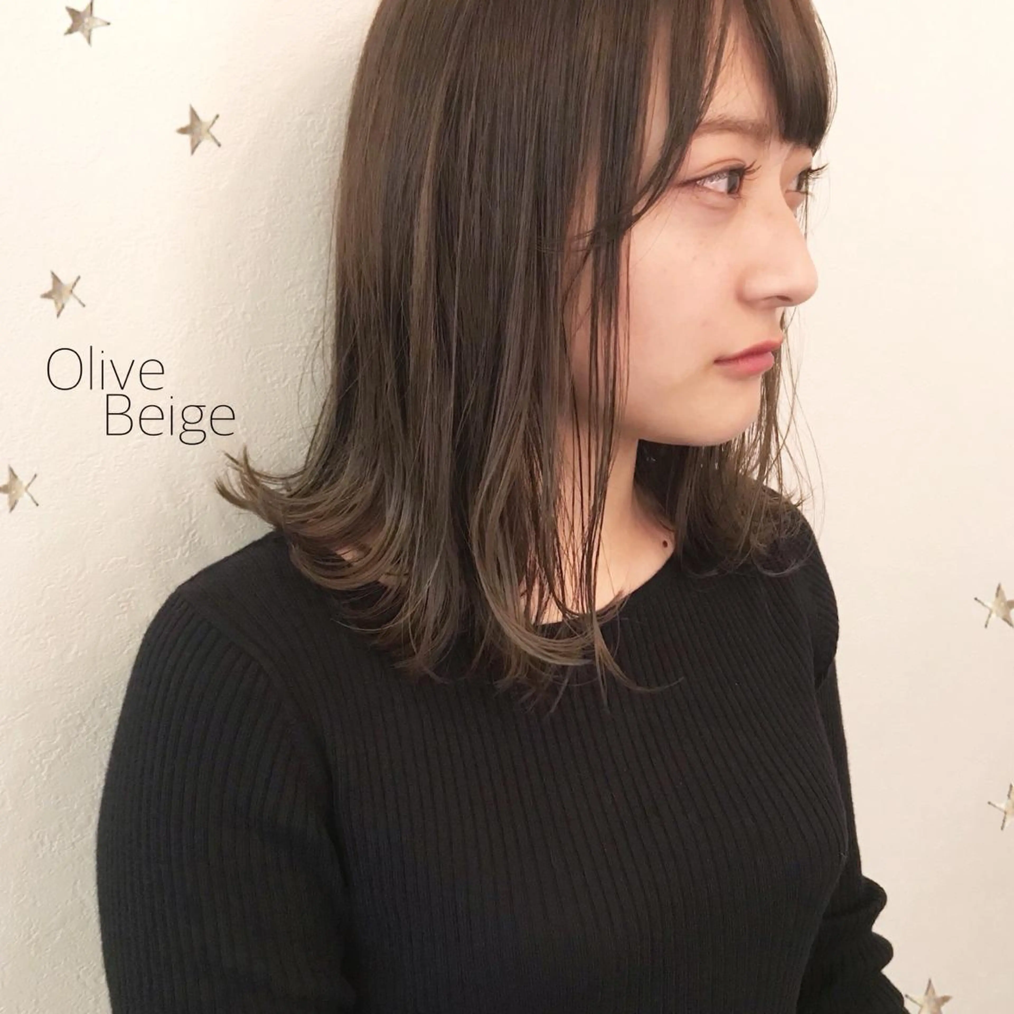 ミディアム カラー 市川 千夏のヘアスタイル