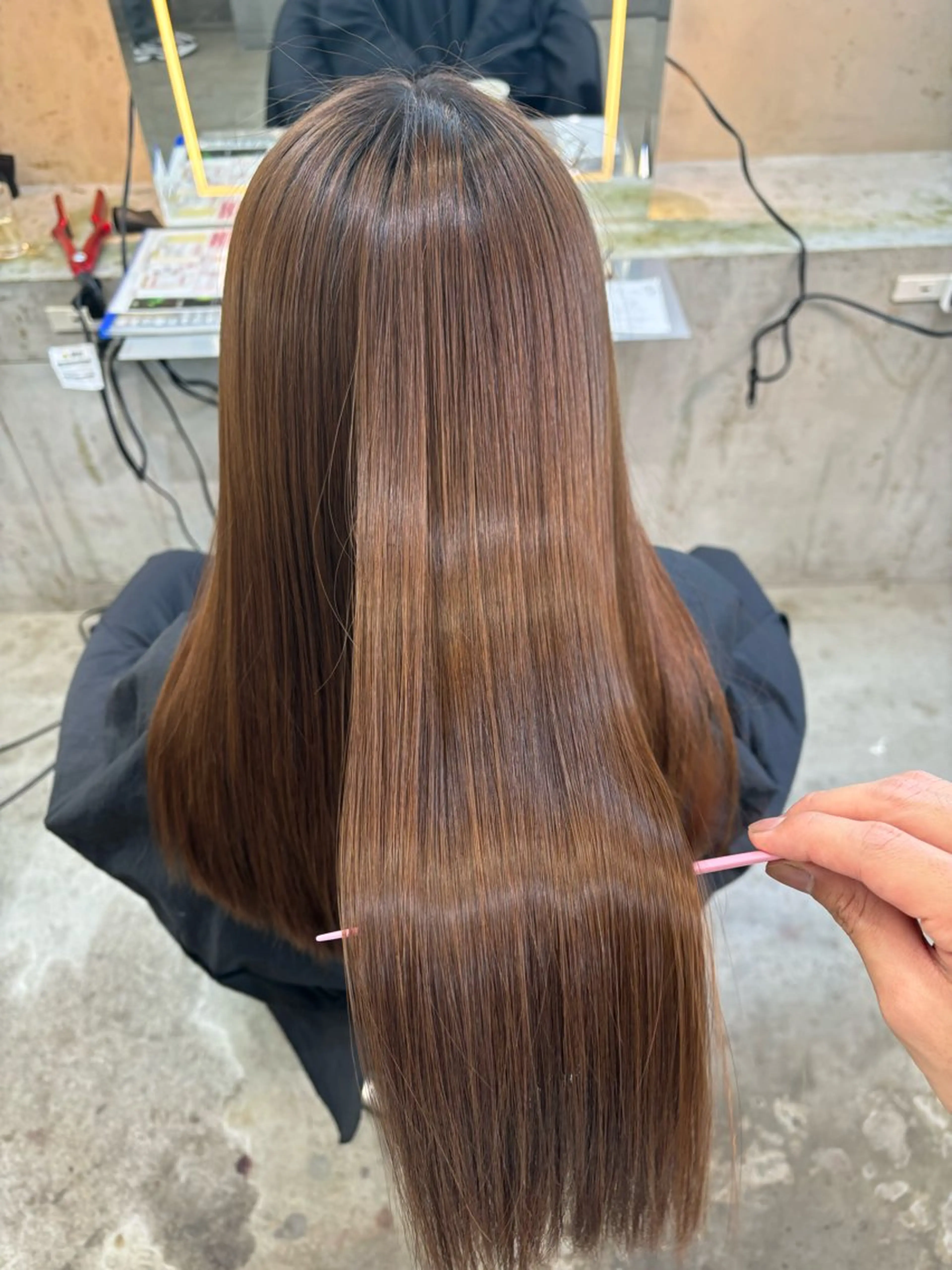 ロング 縮毛矯正 縮毛矯正 うる艶縮毛カラー✨ たいよう☀️のヘアスタイル