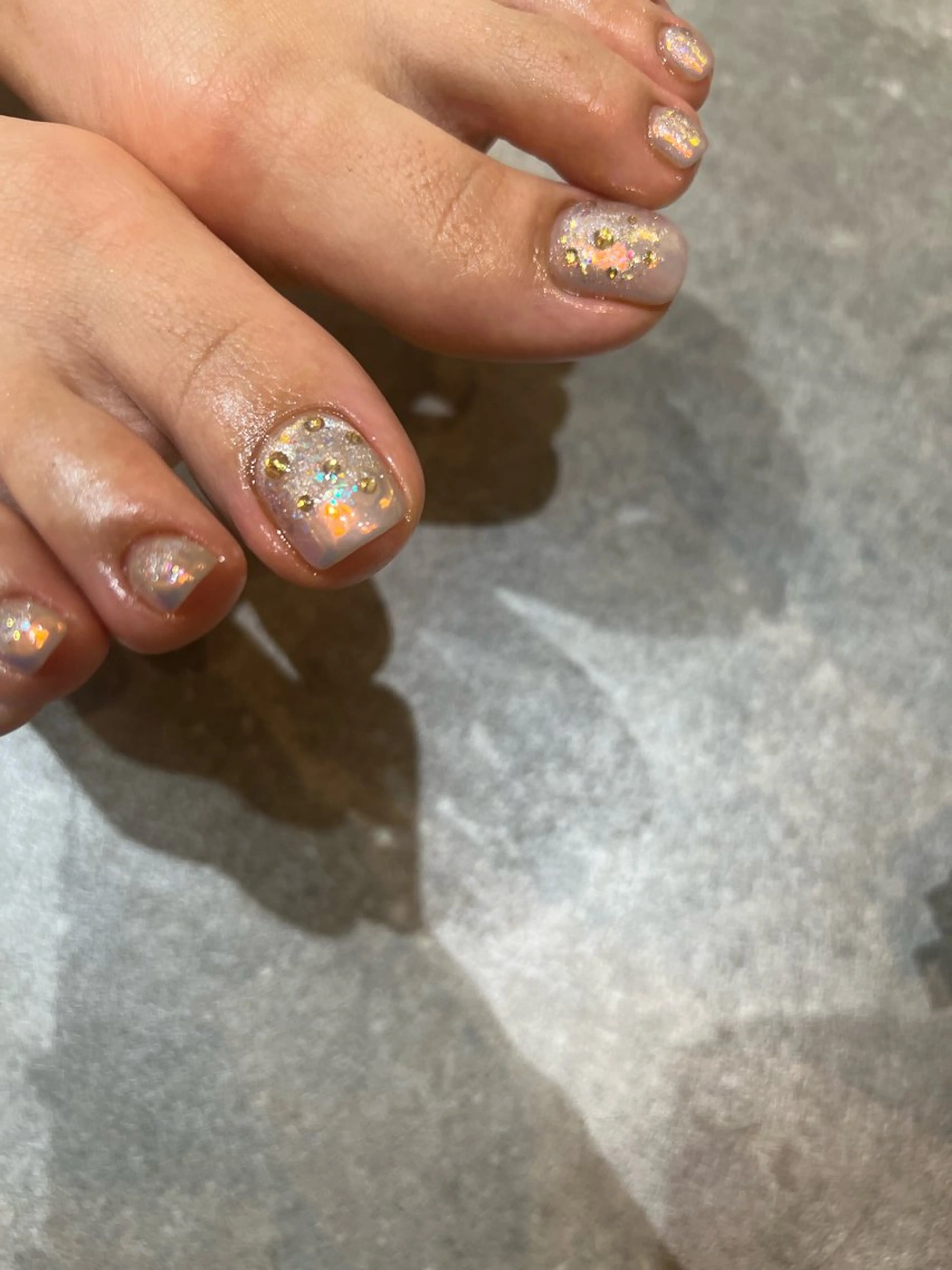 メンズ ネイル キラキラネイル フットネイル ヘアメイクネイリスト 💄💅hidemiのヘアスタイル