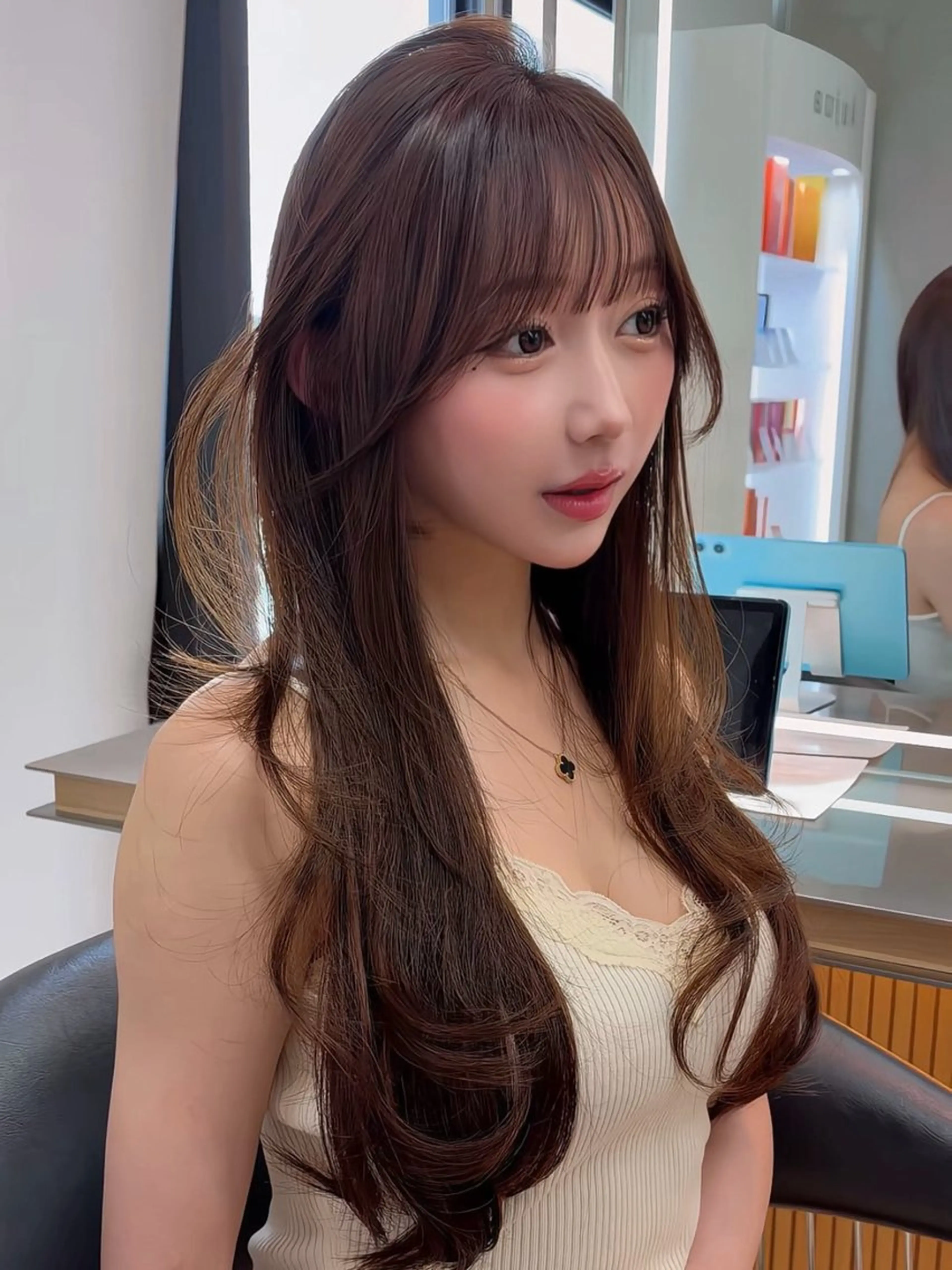 ロング カラー ヘアアレンジ ベージュカラー ブリーチ 透明感カラー ブリーチなしカラー 髪質改善 カット ヘアカラー トリートメント 【博多髪質改善】 吉村 清志のヘアスタイル