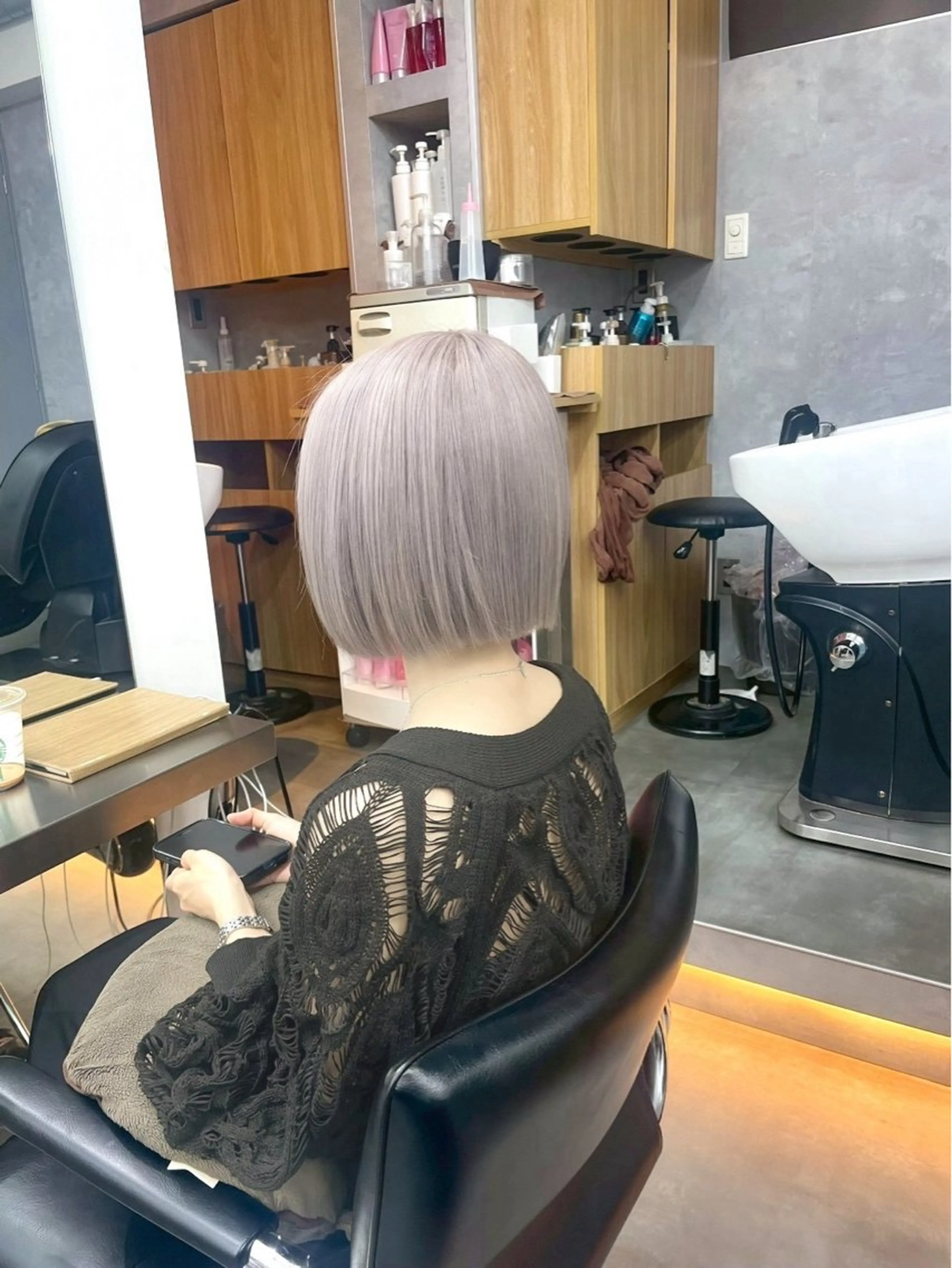 ハイトーンカラーダブルブリーチ+カラー+Aujua2ステップトリートメントの写真