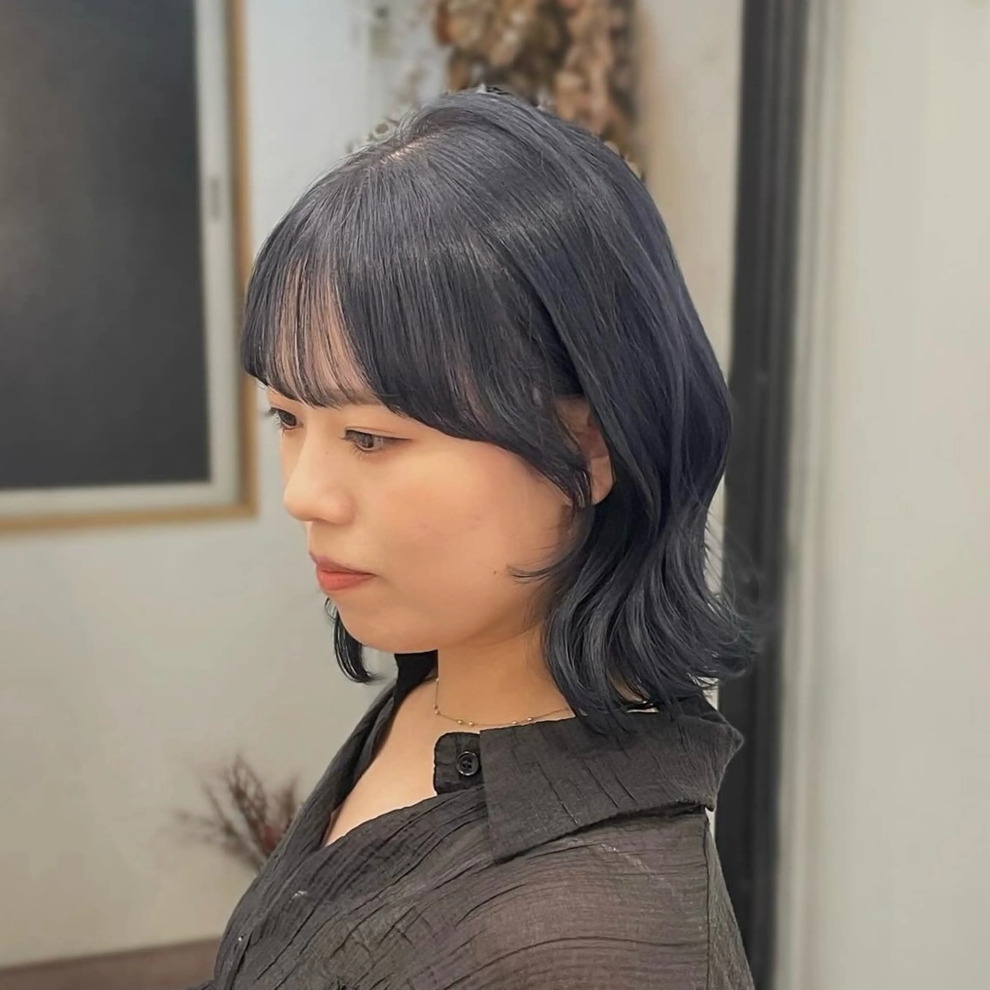 カラー ネイビーカラー 🫧あやね/カットモ デル/仙台美容室🫧のヘアスタイル