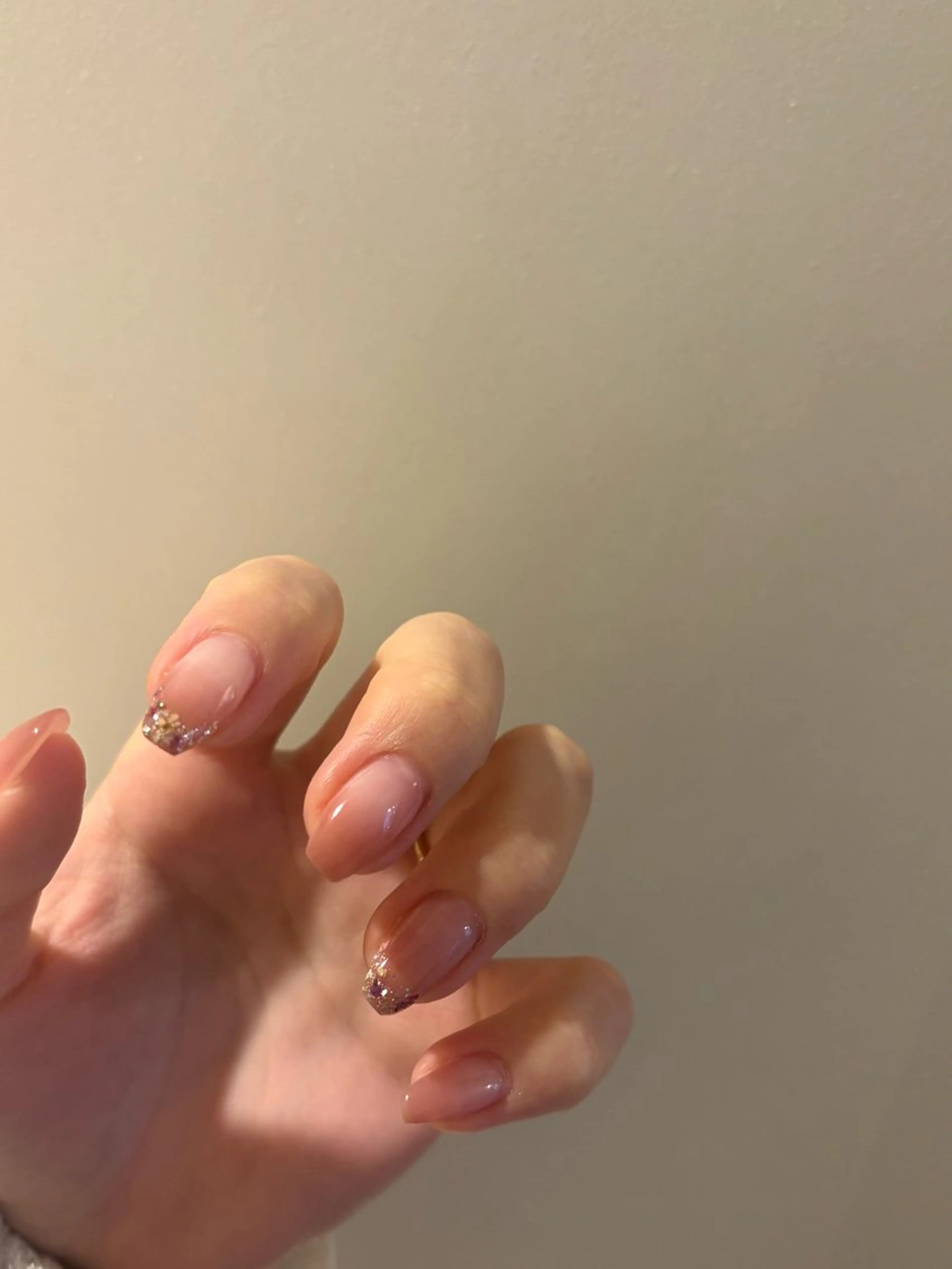 ネイル ブルー グラデーション ピンク ハンドネイル Elio 国泰寺のネイルデザイン