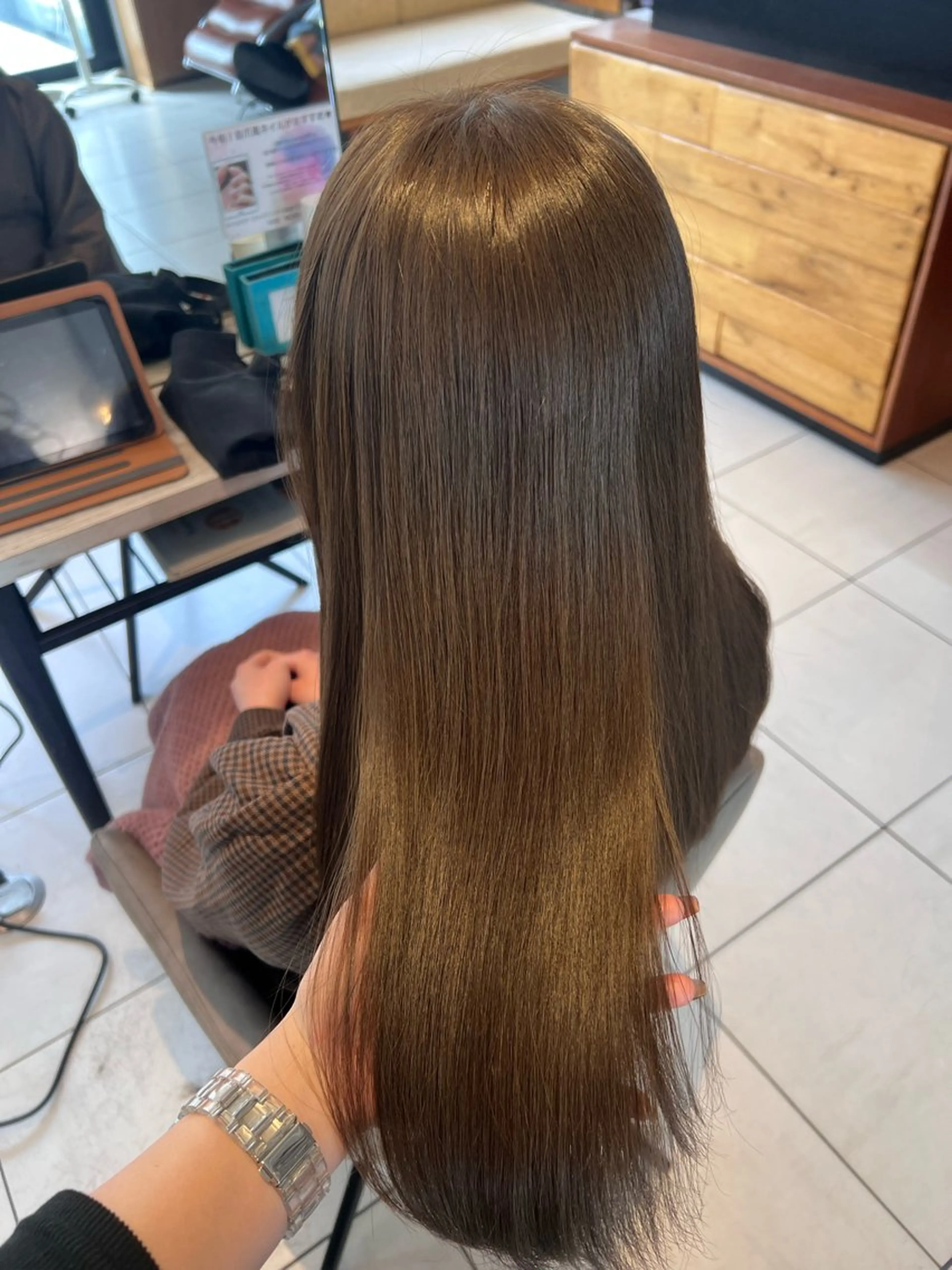 ロング カット ヘアカラー トリートメント かわの ももな 💜ྀིのヘアスタイル