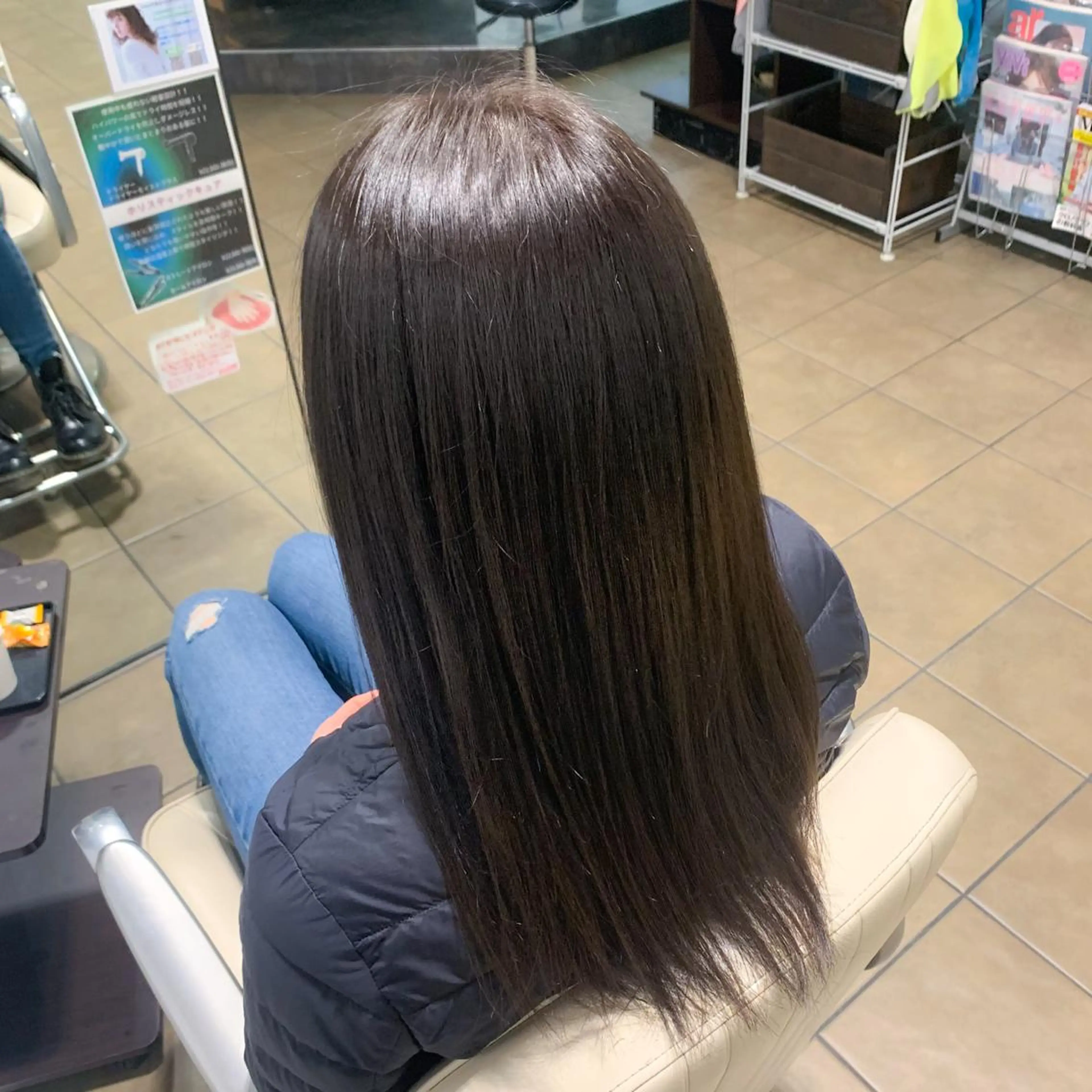 ロング カラー 地毛風ストレート/ 髪質改善/榎本流行のヘアスタイル