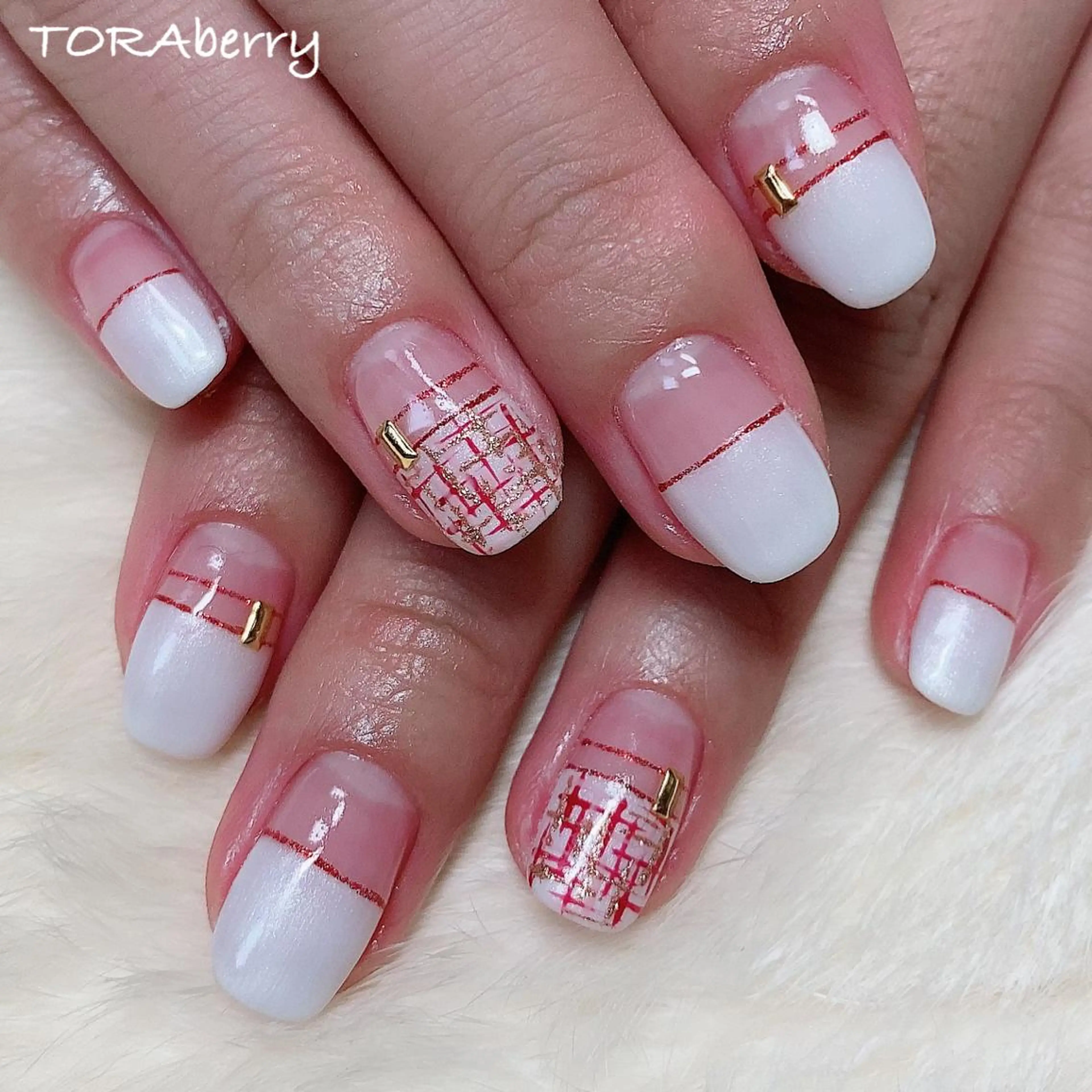 ネイル ツイードネイル ハンドネイル ネイリスト なつみのネイルデザイン