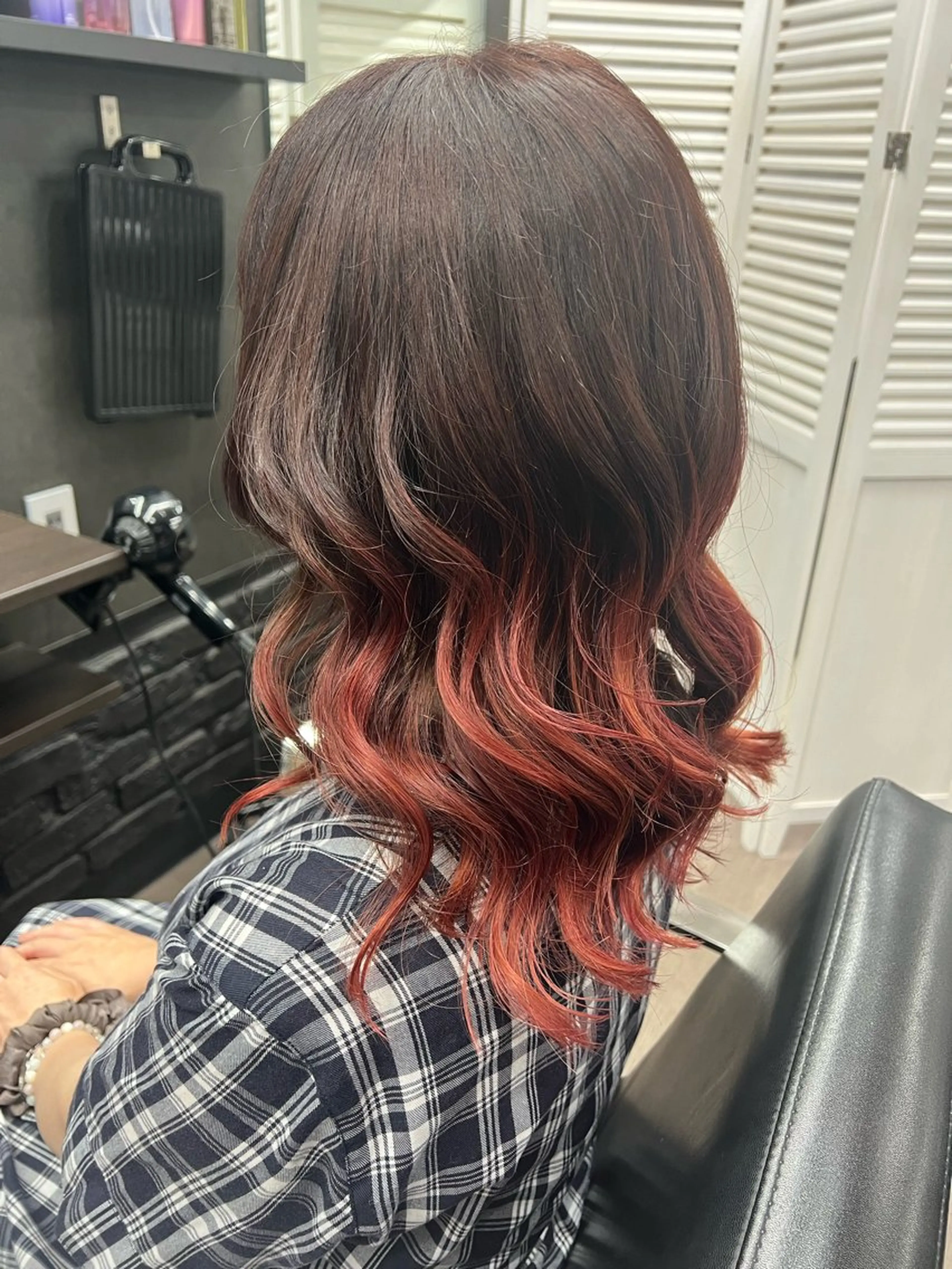セミロング カラー グラデーションカラー ピンクカラー Hair salon Liebe YUTAのヘアスタイル