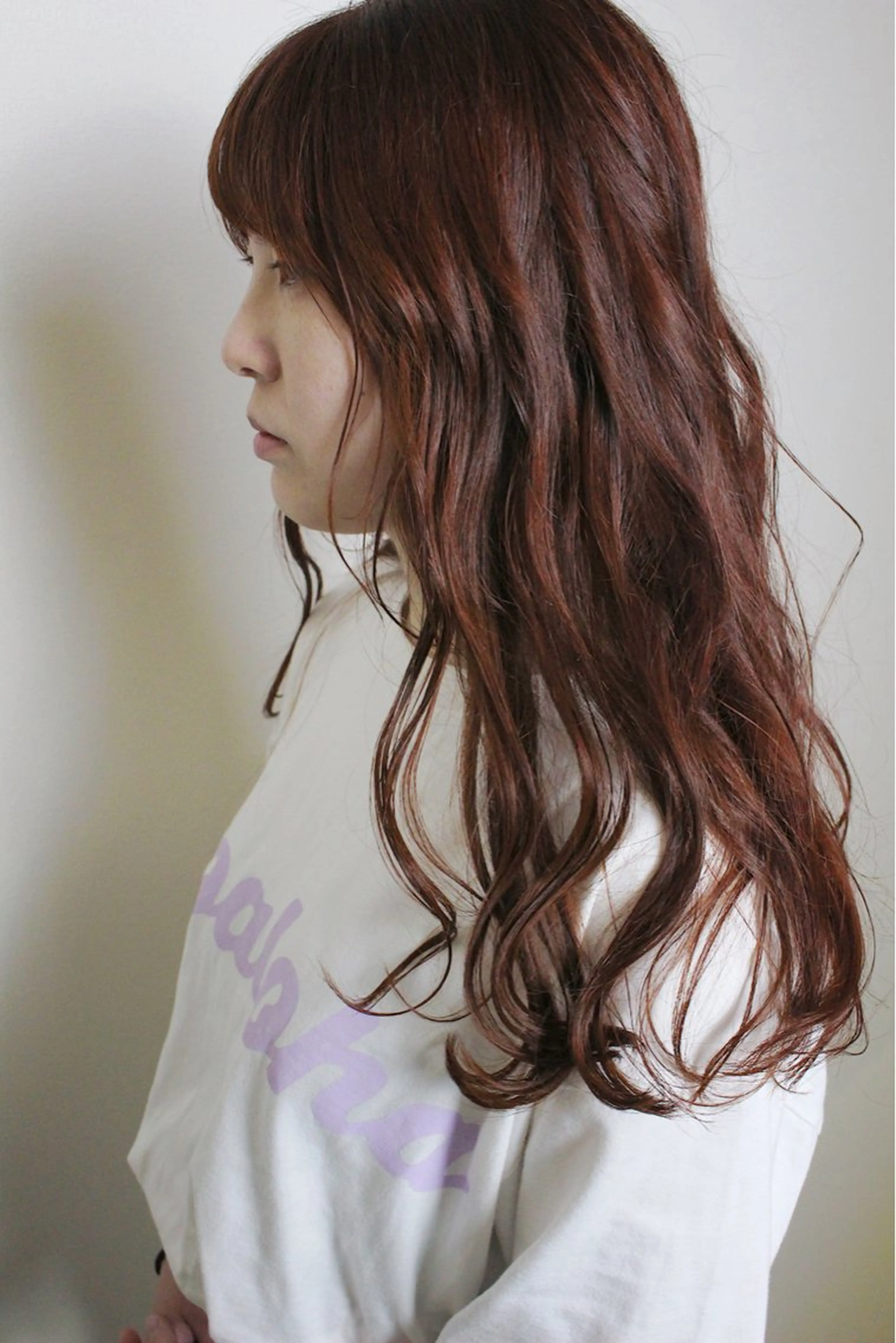 セミロング カラー ブラウンカラー オレンジ オレンジブラウン カット ヘアカラー 土居 正季のヘアスタイル