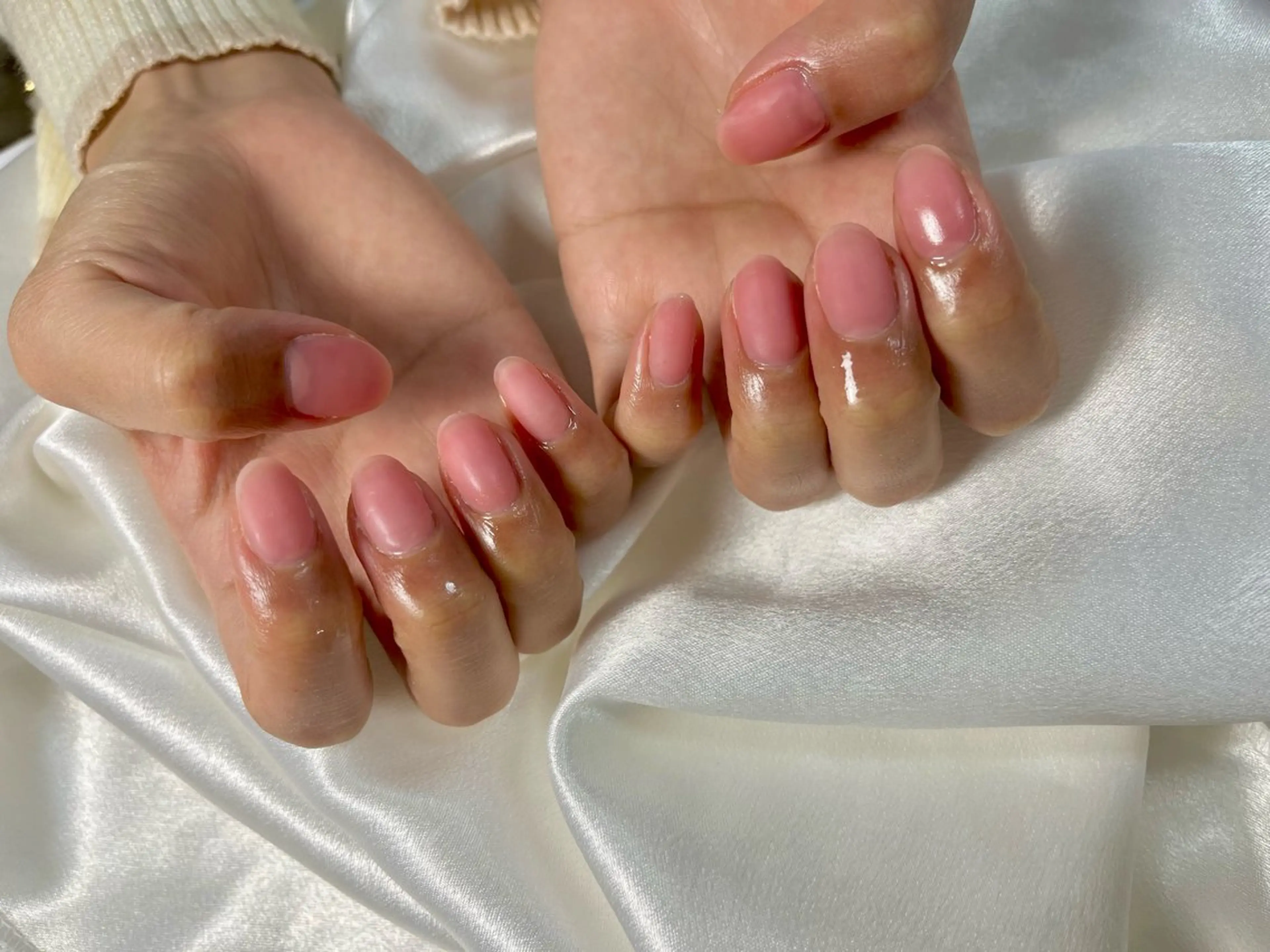 ネイル オーロラネイル 桜ネイル フラワーネイル フットネイル フレンチネイル ハンドネイル kiki nail たまプラーザのネイルデザイン