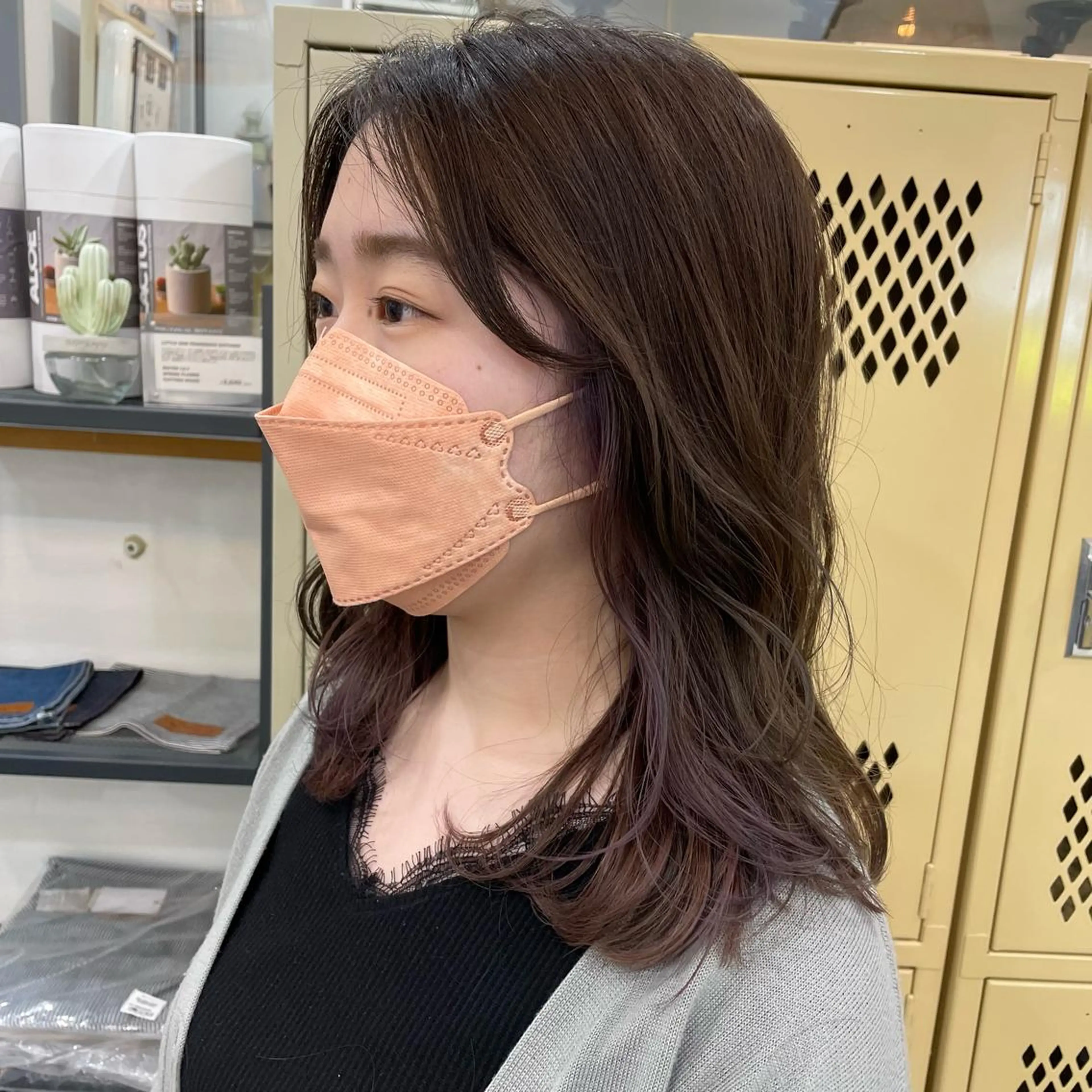 ミディアム パープルカラー カット ヘアカラー SUNC/🤎 オオクマ　カナエ🤎のヘアスタイル