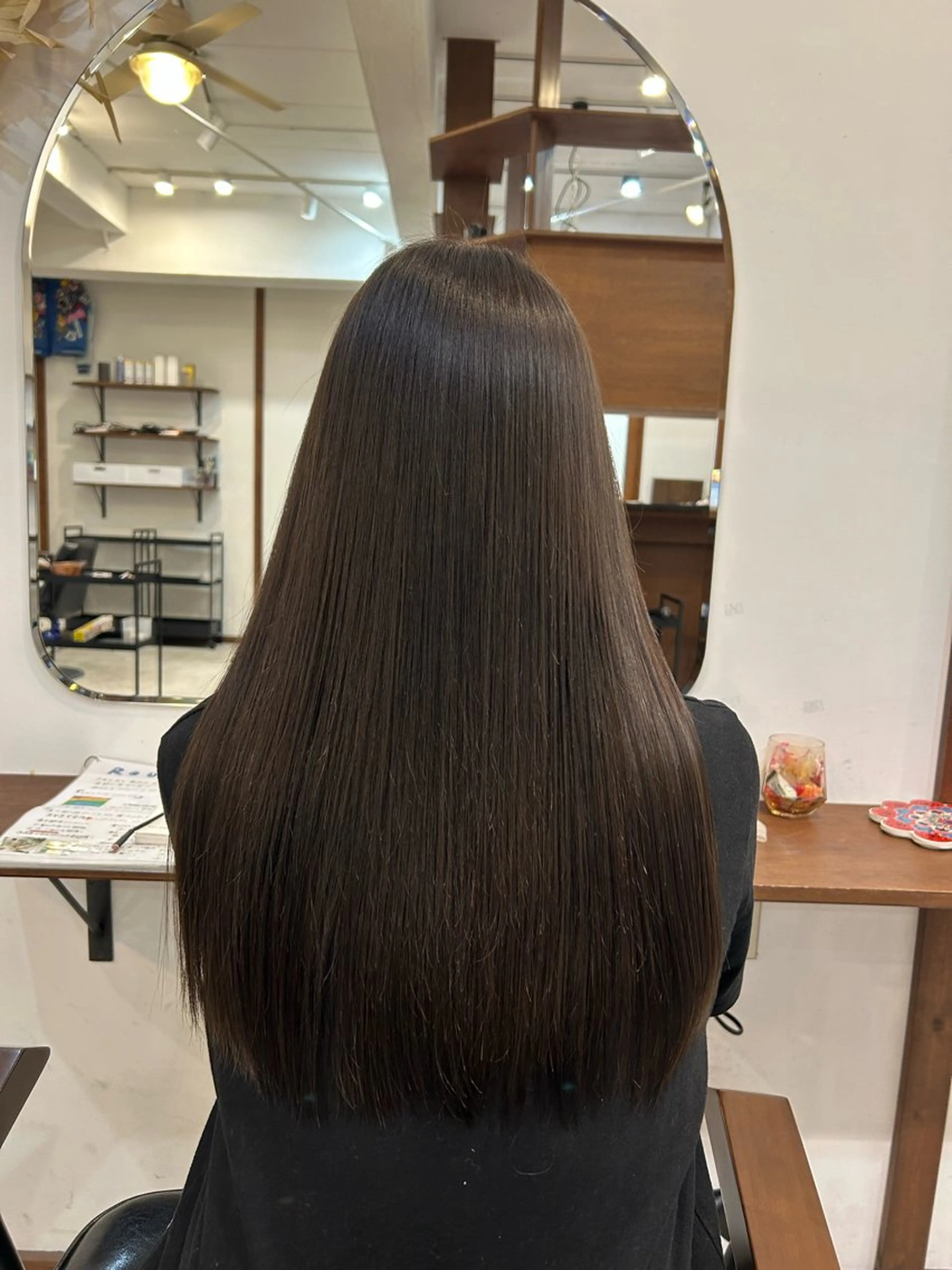 ロング カラー グレージュ オリーブグレージュ オリーブグレー ROUIS/ mioのヘアスタイル