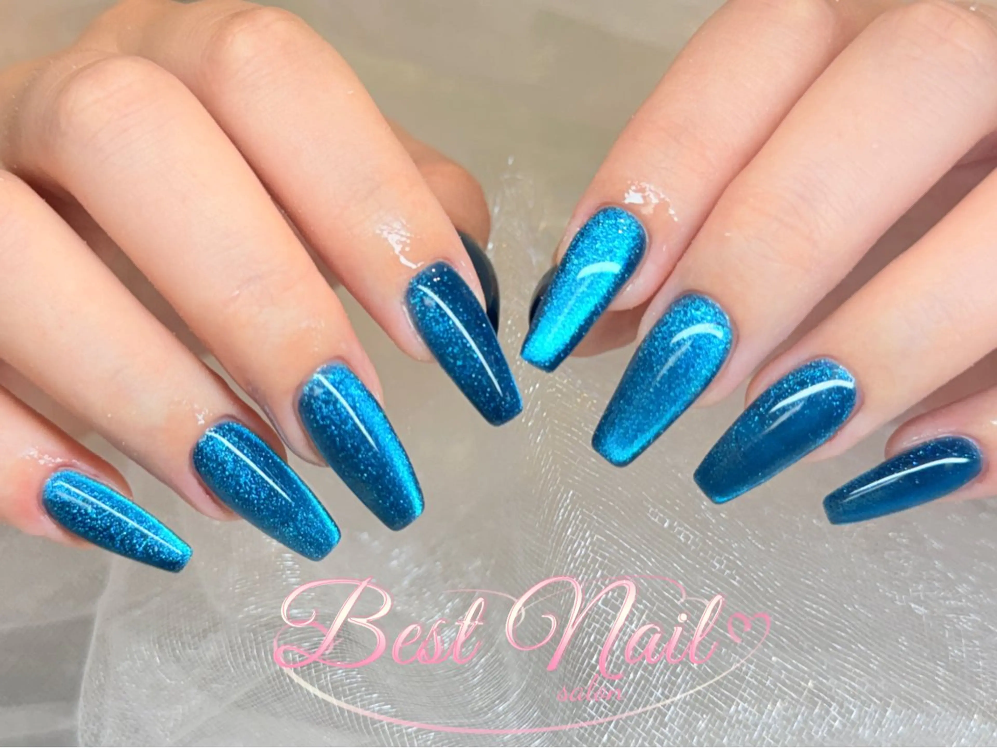 ネイル アートネイル オーロラネイル クリアネイル 長さ出し フレンチネイル More Glam渋谷店のネイルデザイン