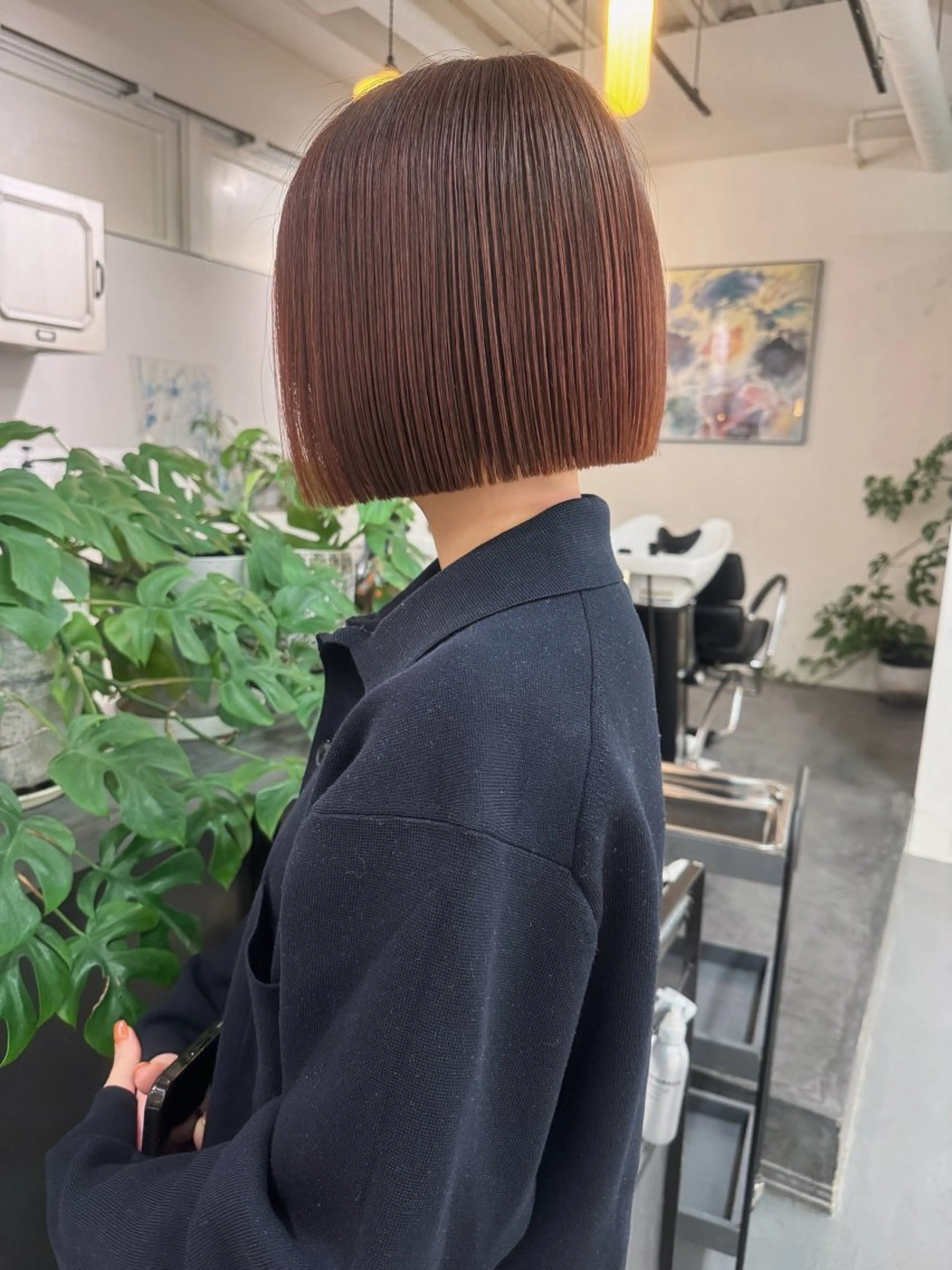 ショート ワンレンボブ ボブ カット 縮毛矯正 トリートメント ooit 【オーイット】のヘアスタイル