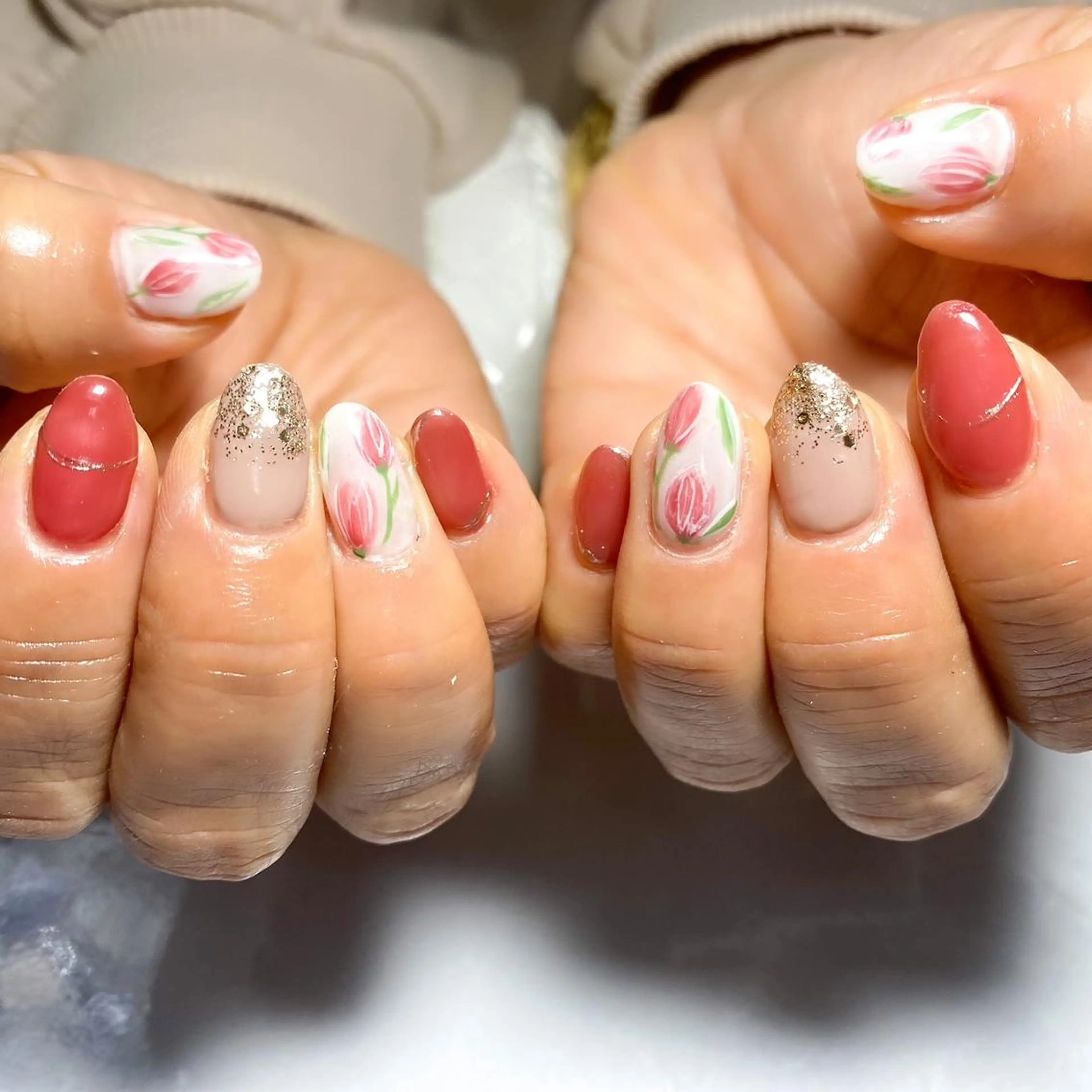 ネイル 春ネイル nail en💅 キッズスペース有のネイルデザイン