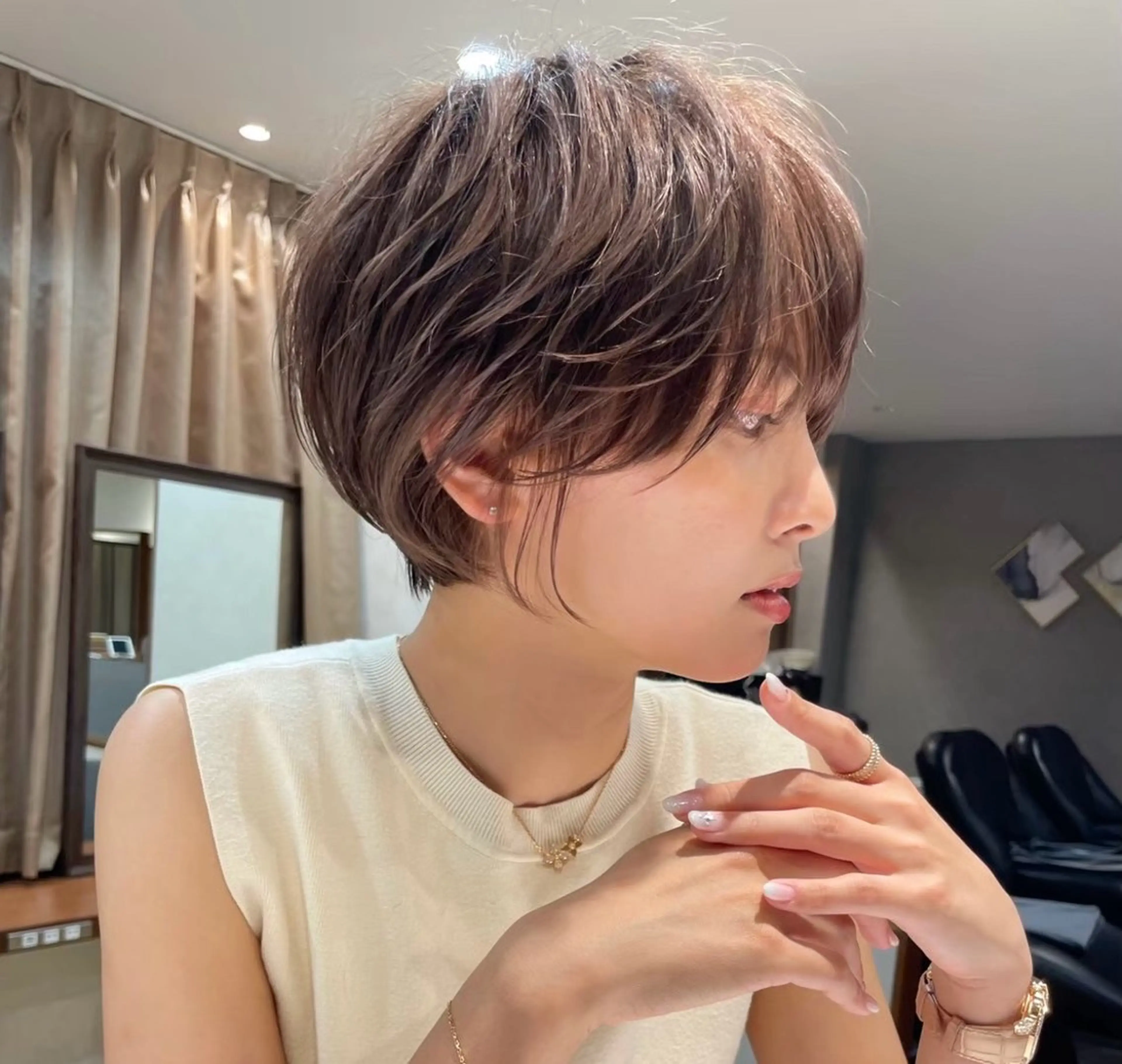 ショート ショートヘア 《髪質改善✖️レイヤ ー🩶》ナオヤのヘアスタイル