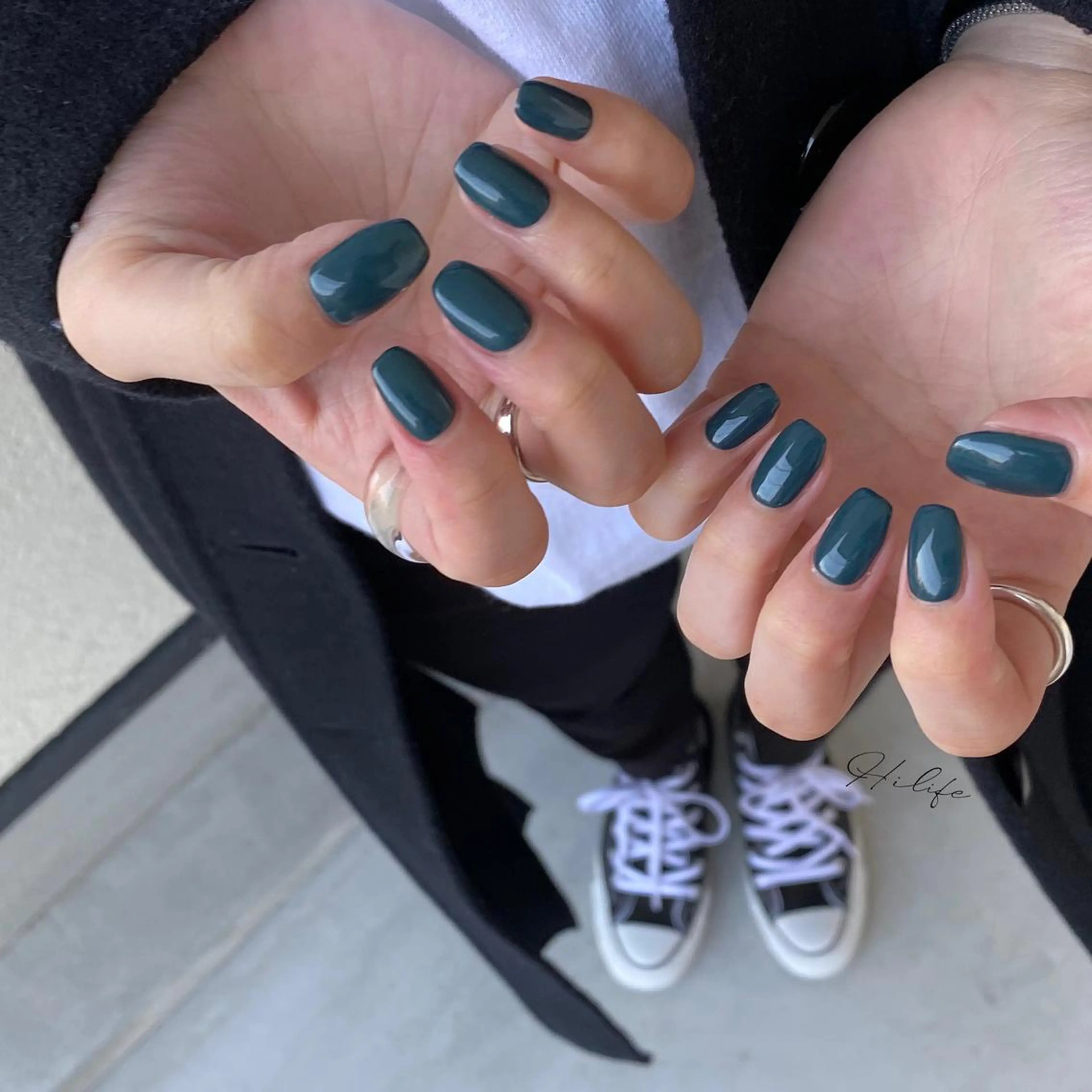 ネイル スクエアネイル ハンドネイル Nail Adore.のネイルデザイン